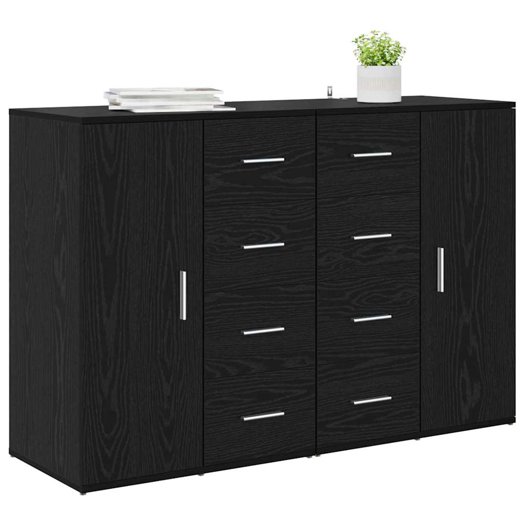 Šoninės lentynos Corona 2 pcs Juodas ąžuolas 59 x 39 x 80 cm