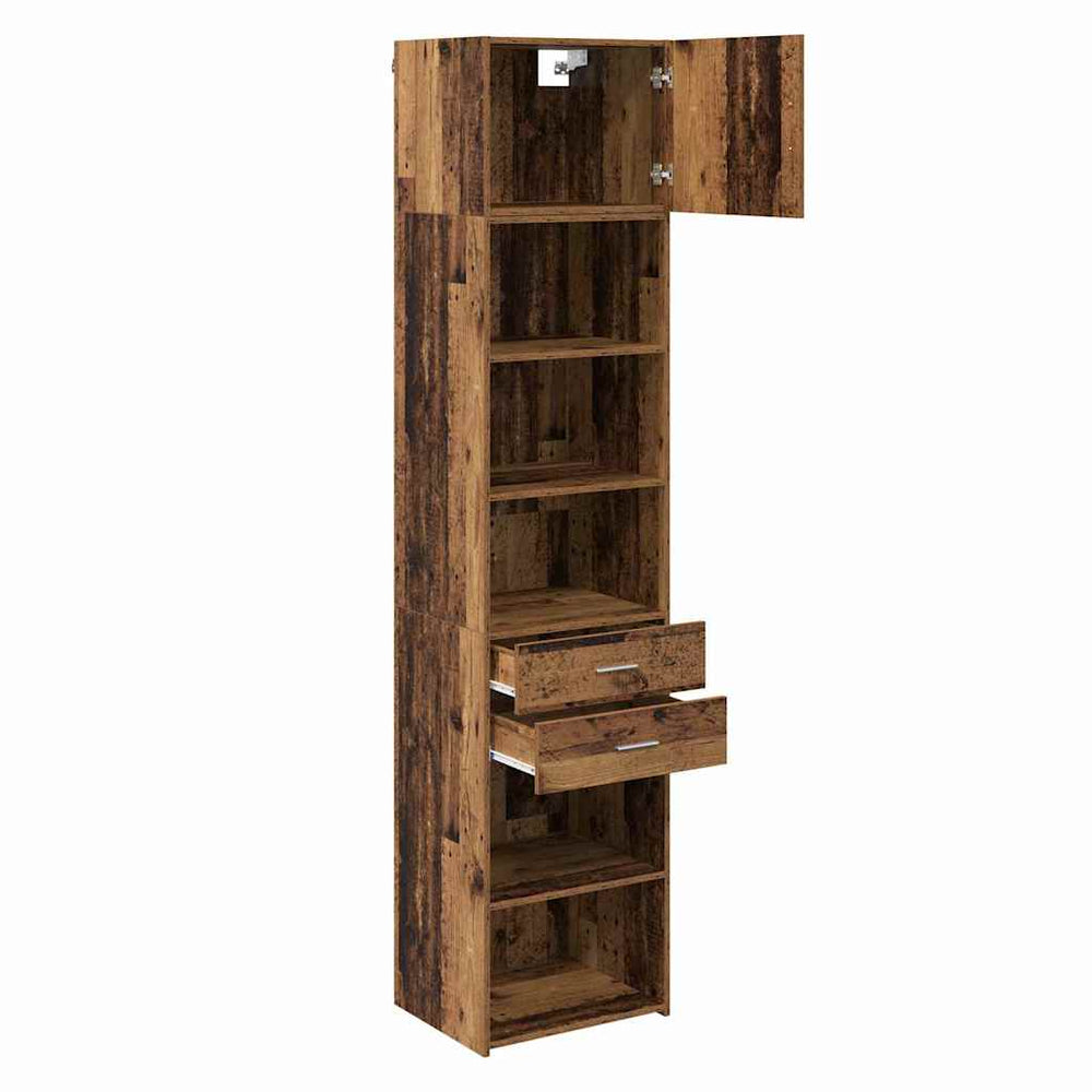 Tall drawer cabinet Antique wood 50 x 42.5 x 225 cm