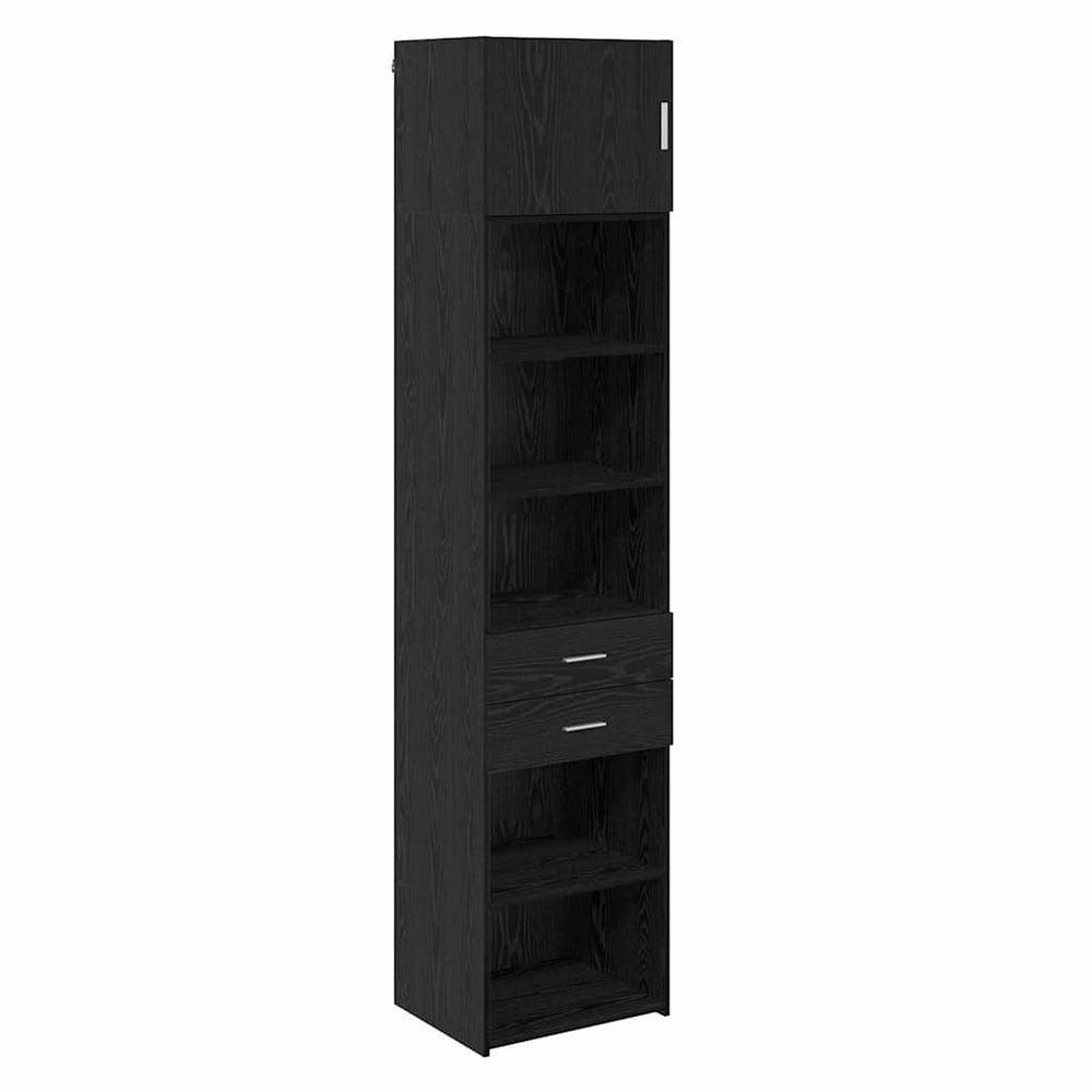 Tall Chest of Drawers Black Oak 50 x 42.5 x 225 cm