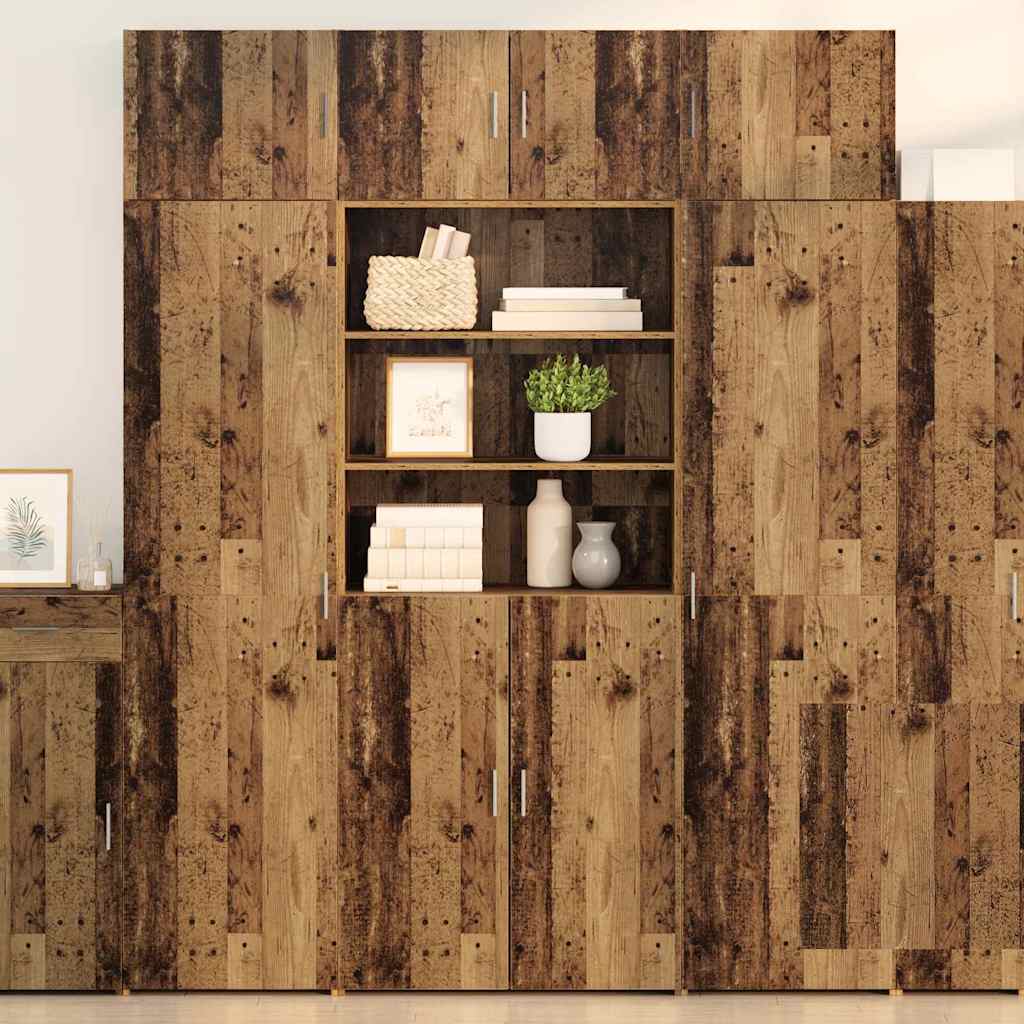 Storage Cabinet Antique Wood 80 x 42.5 x 225 cm