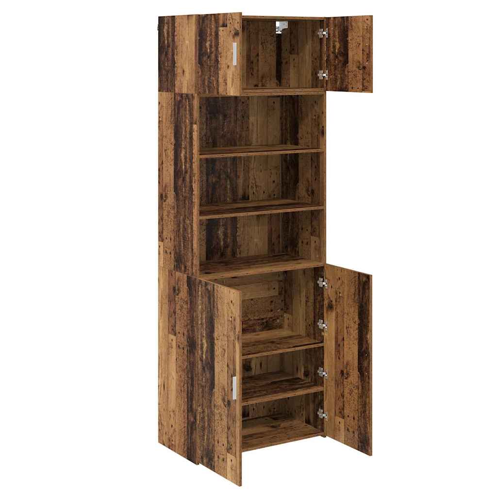 Storage Cabinet Antique Wood 80 x 42.5 x 225 cm