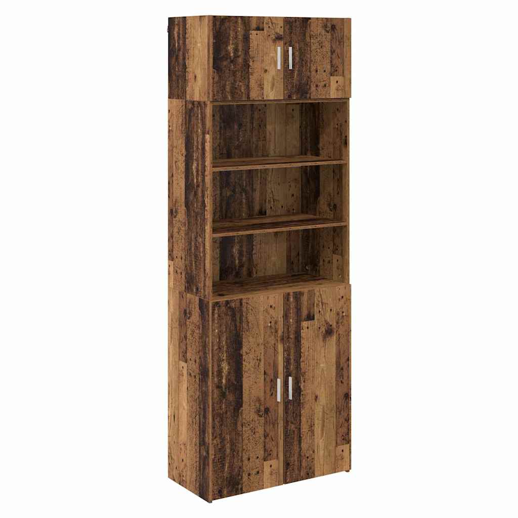 Storage Cabinet Antique Wood 80 x 42.5 x 225 cm