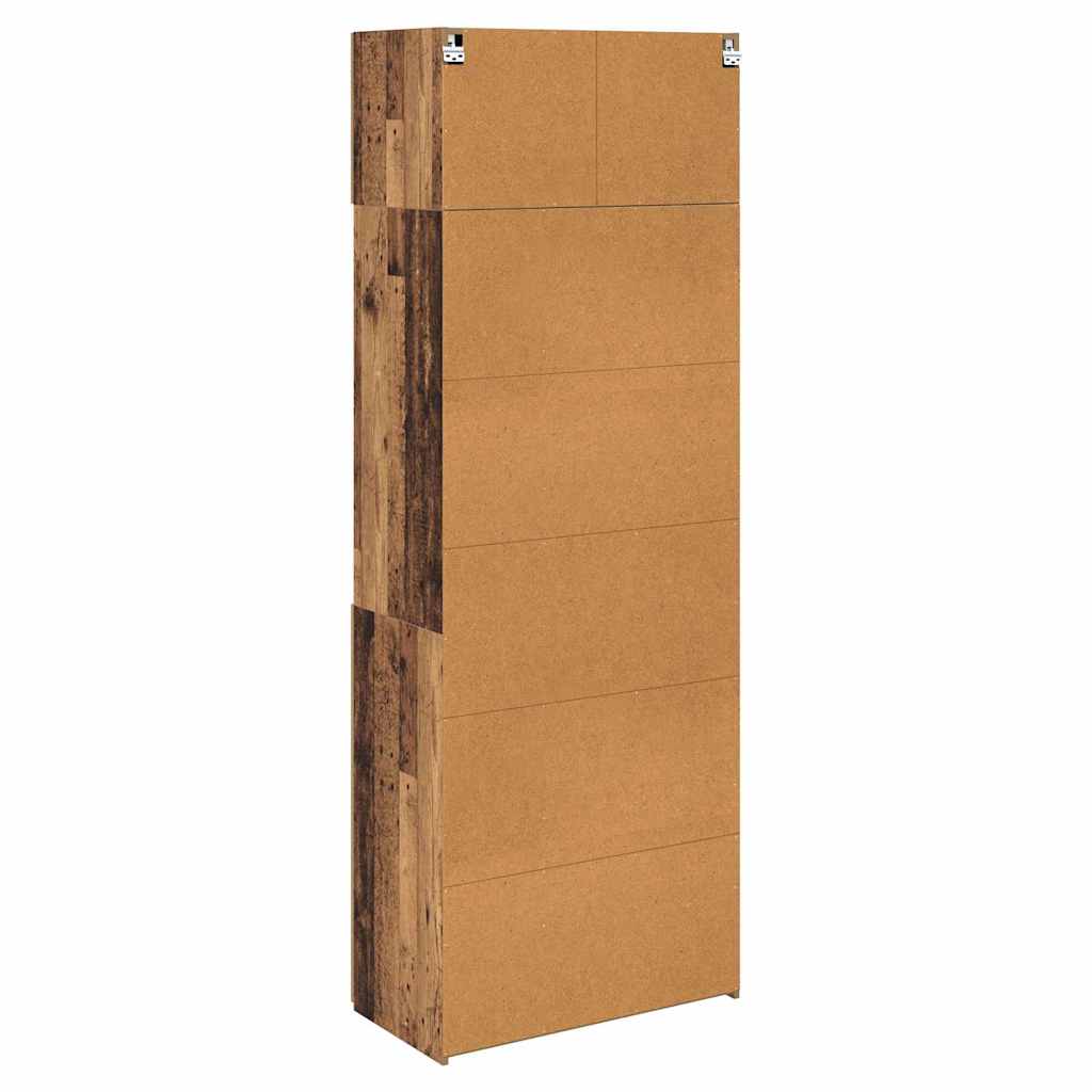 Storage Cabinet Antique Wood 80 x 42.5 x 225 cm