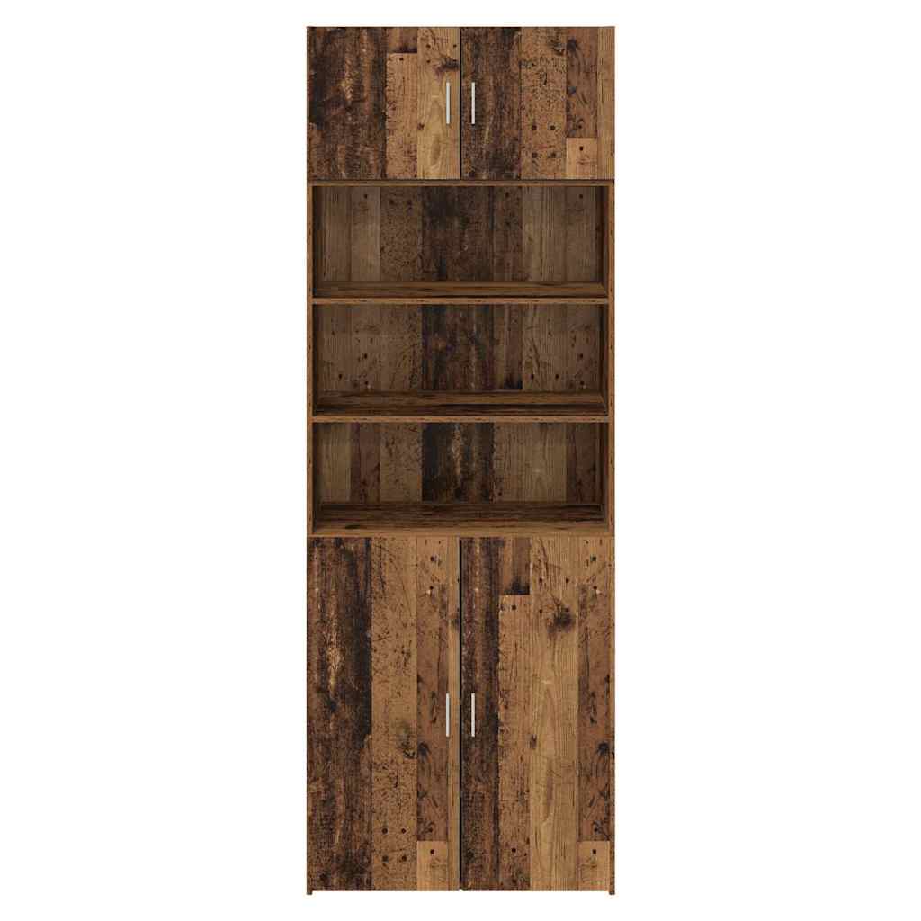 Storage Cabinet Antique Wood 80 x 42.5 x 225 cm