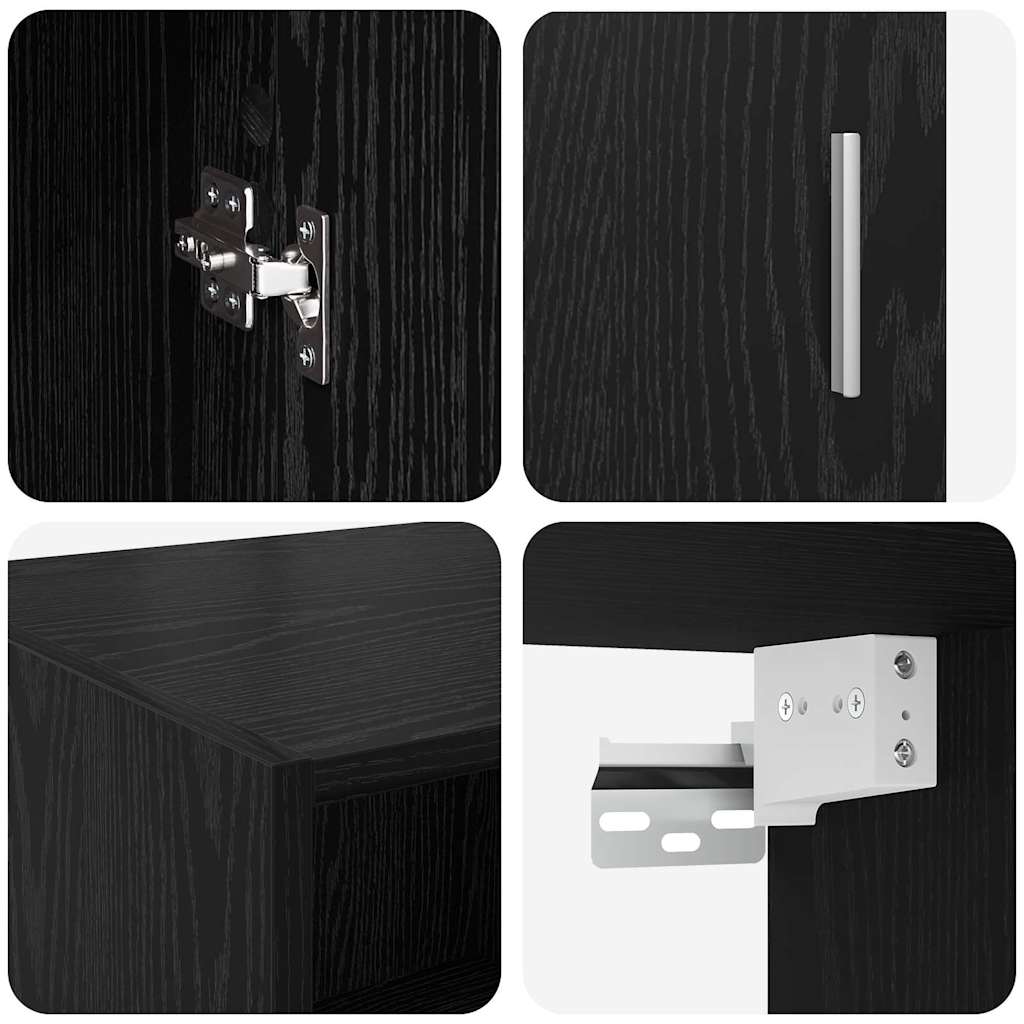 Storage cabinet Black oak 80 x 42.5 x 225 cm