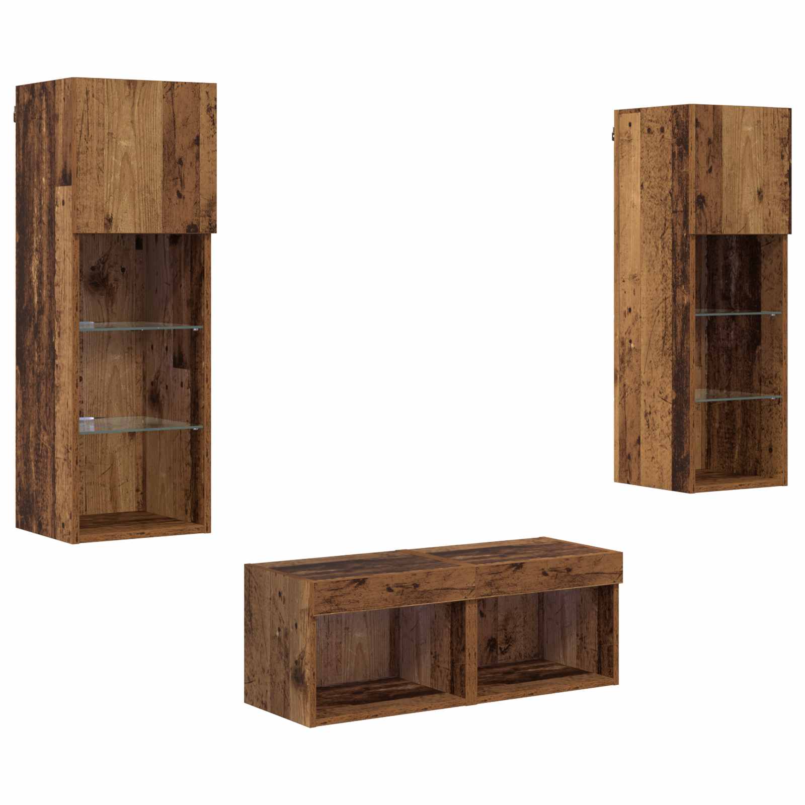 TV sieniniai spintelės 4 pcs Amatininkų ąžuolas 40 x 30 x 30 cm