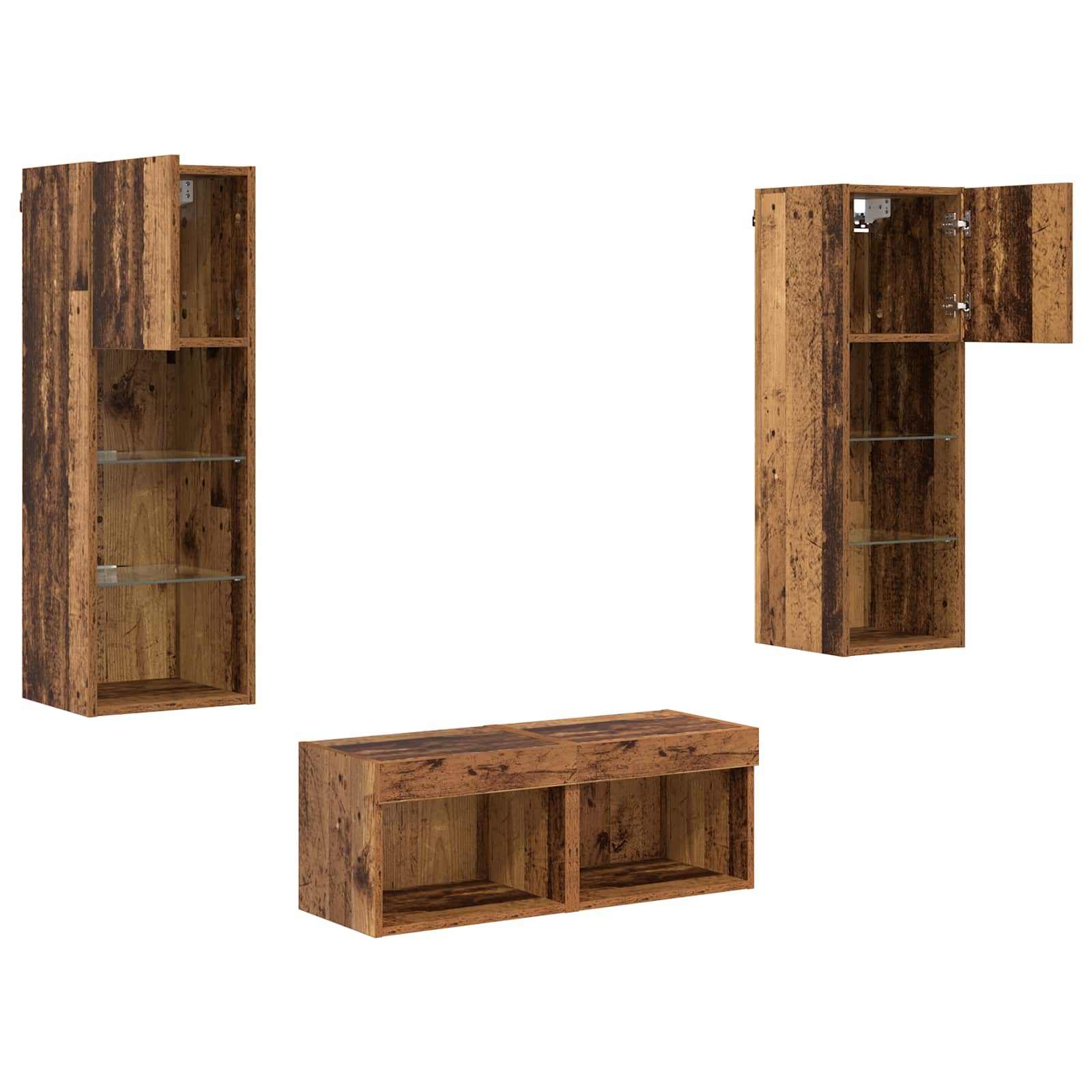 TV sieniniai spintelės 4 pcs Amatininkų ąžuolas 40 x 30 x 30 cm