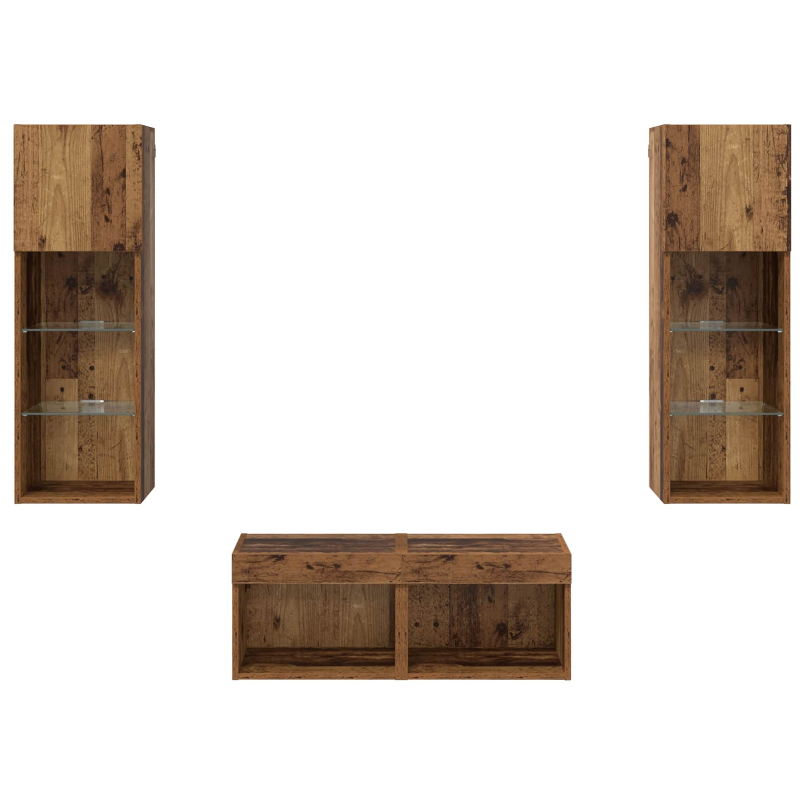 TV sieniniai spintelės 4 pcs Amatininkų ąžuolas 40 x 30 x 30 cm