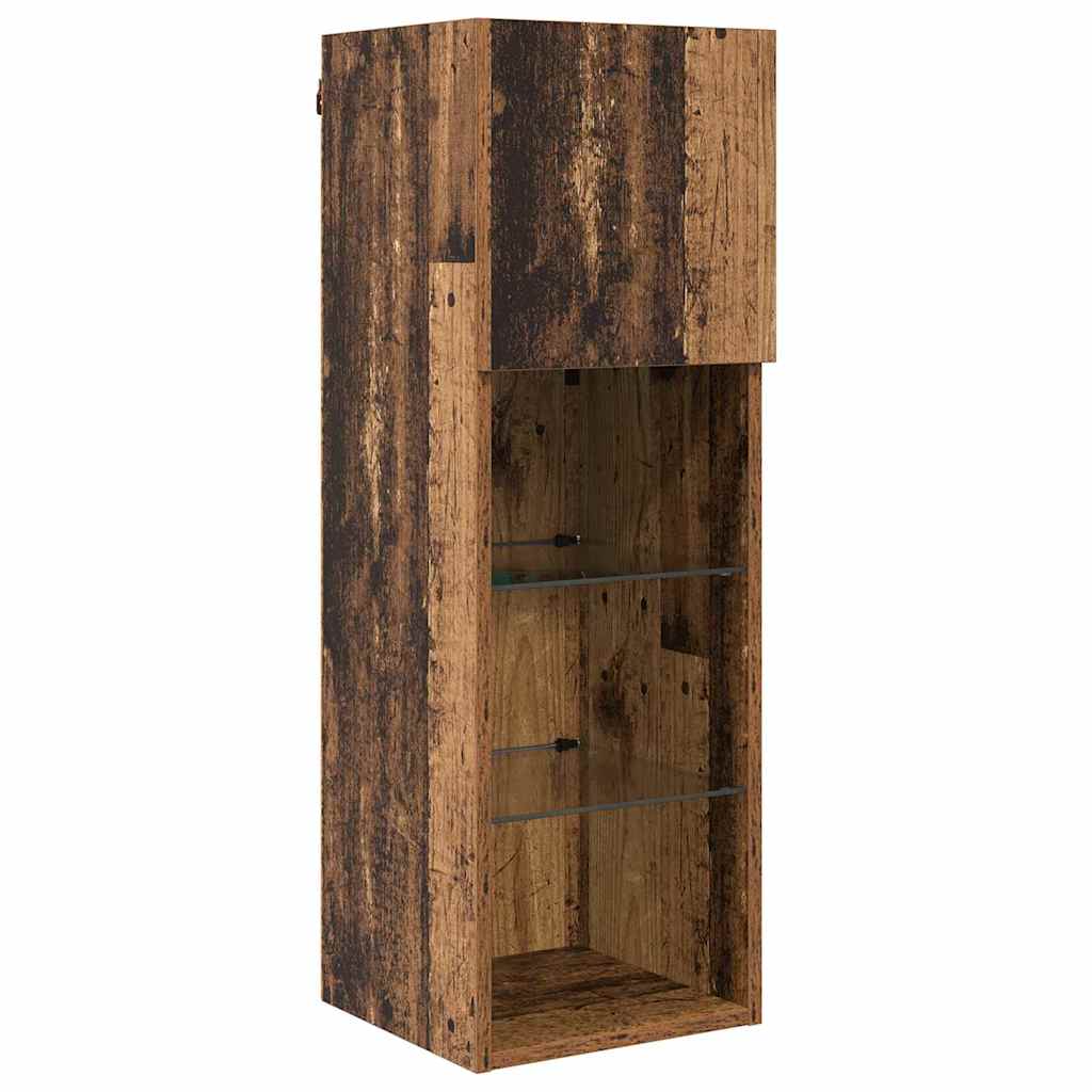 TV Wall Units 5 pcs Black Oak 60 x 30 x 30 cm