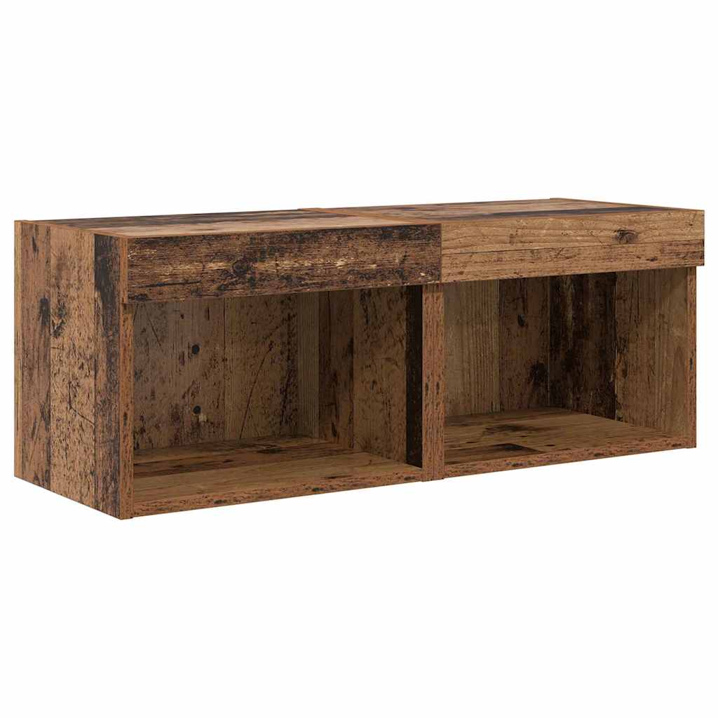 TV Wall Units 5 pcs Black Oak 60 x 30 x 30 cm
