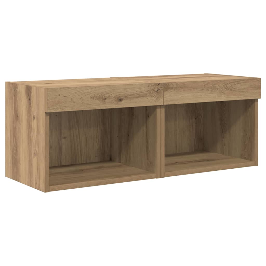 TV wall units 5 pcs Black oak 60 x 30 x 30 cm