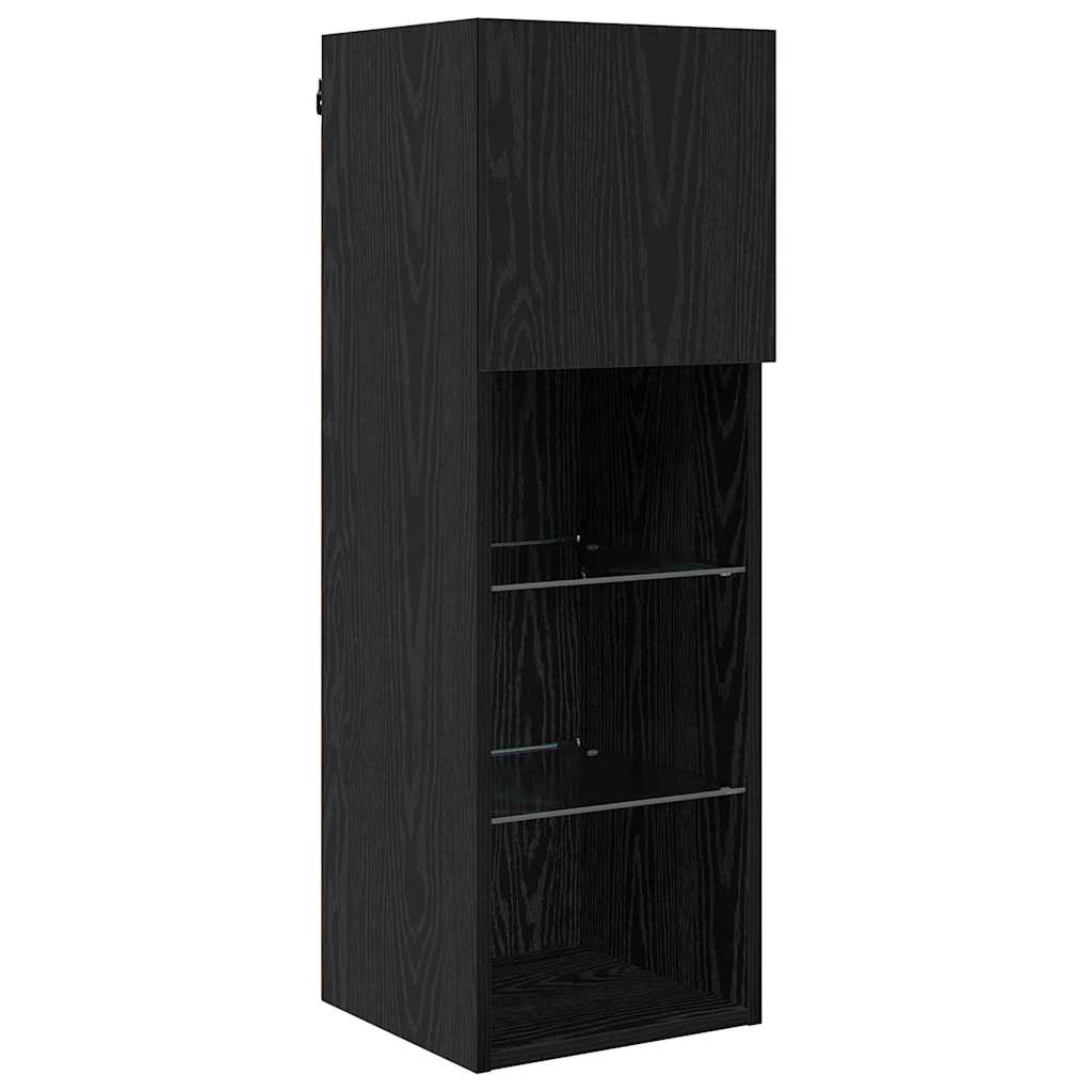 TV Wall Units 5 pcs Black Oak 60 x 30 x 30 cm