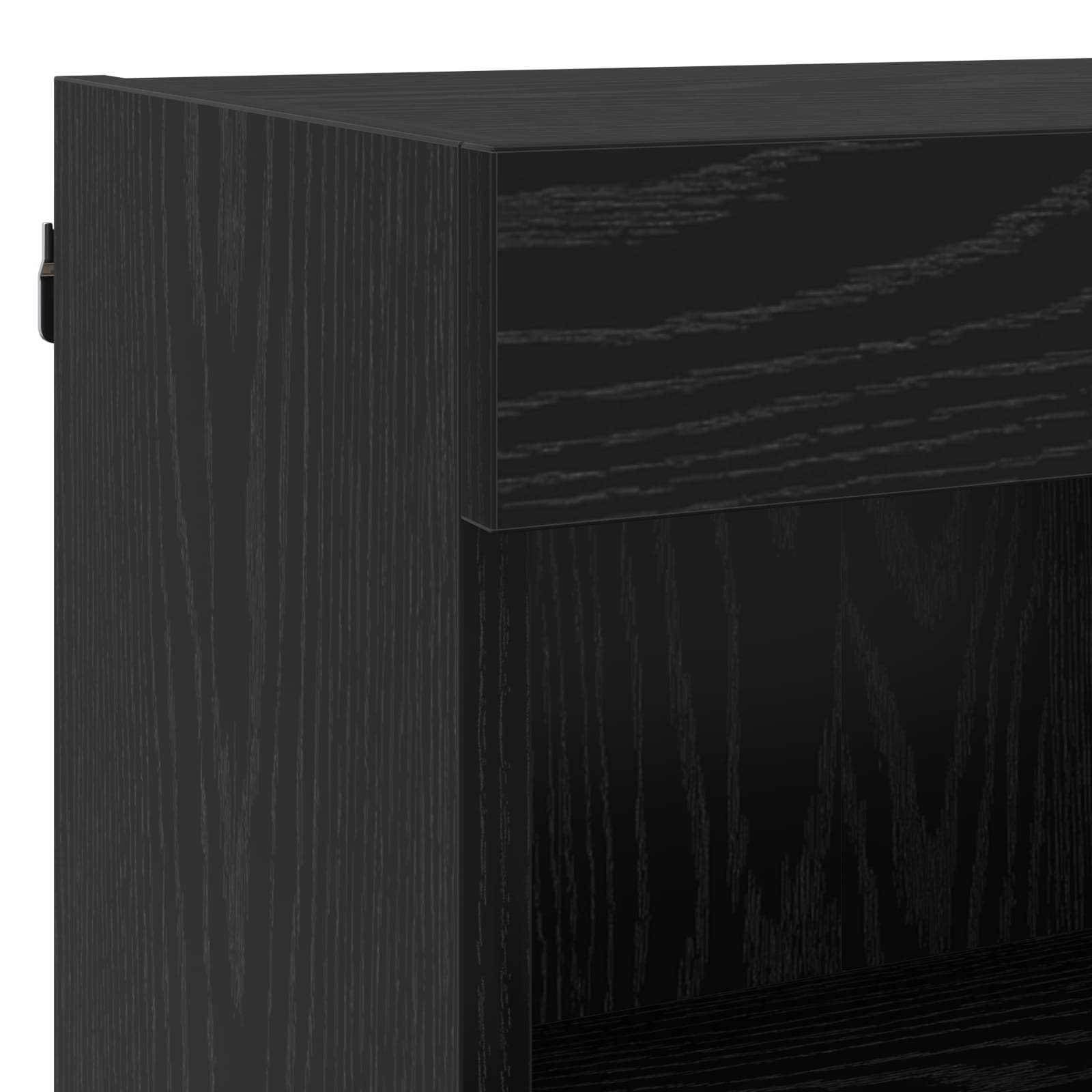TV cabinet 7 pcs Black oak Engineered wood