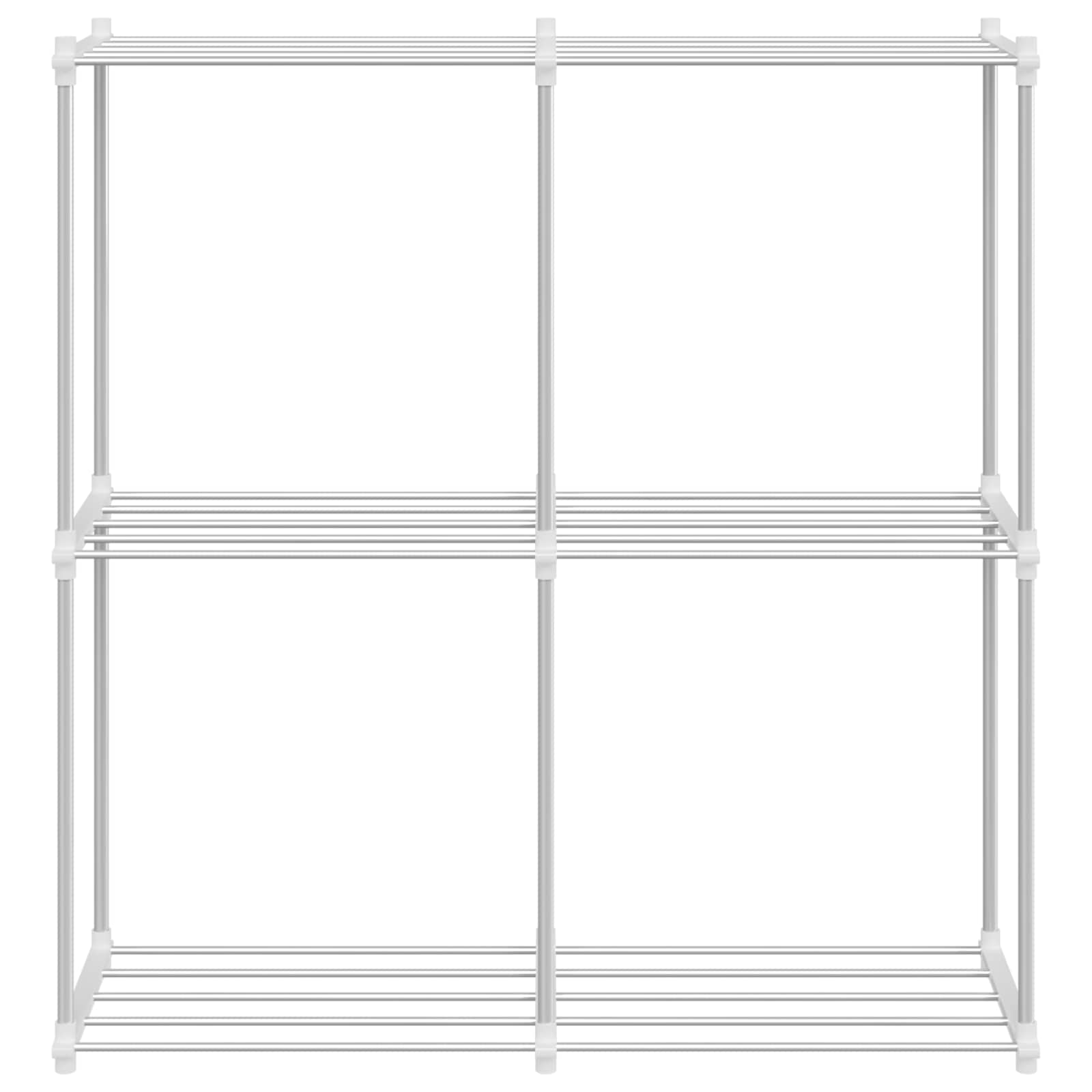 Vamzdinė lentyna su saugykla Balta 86 x 27 x 90 cm Aliuminis