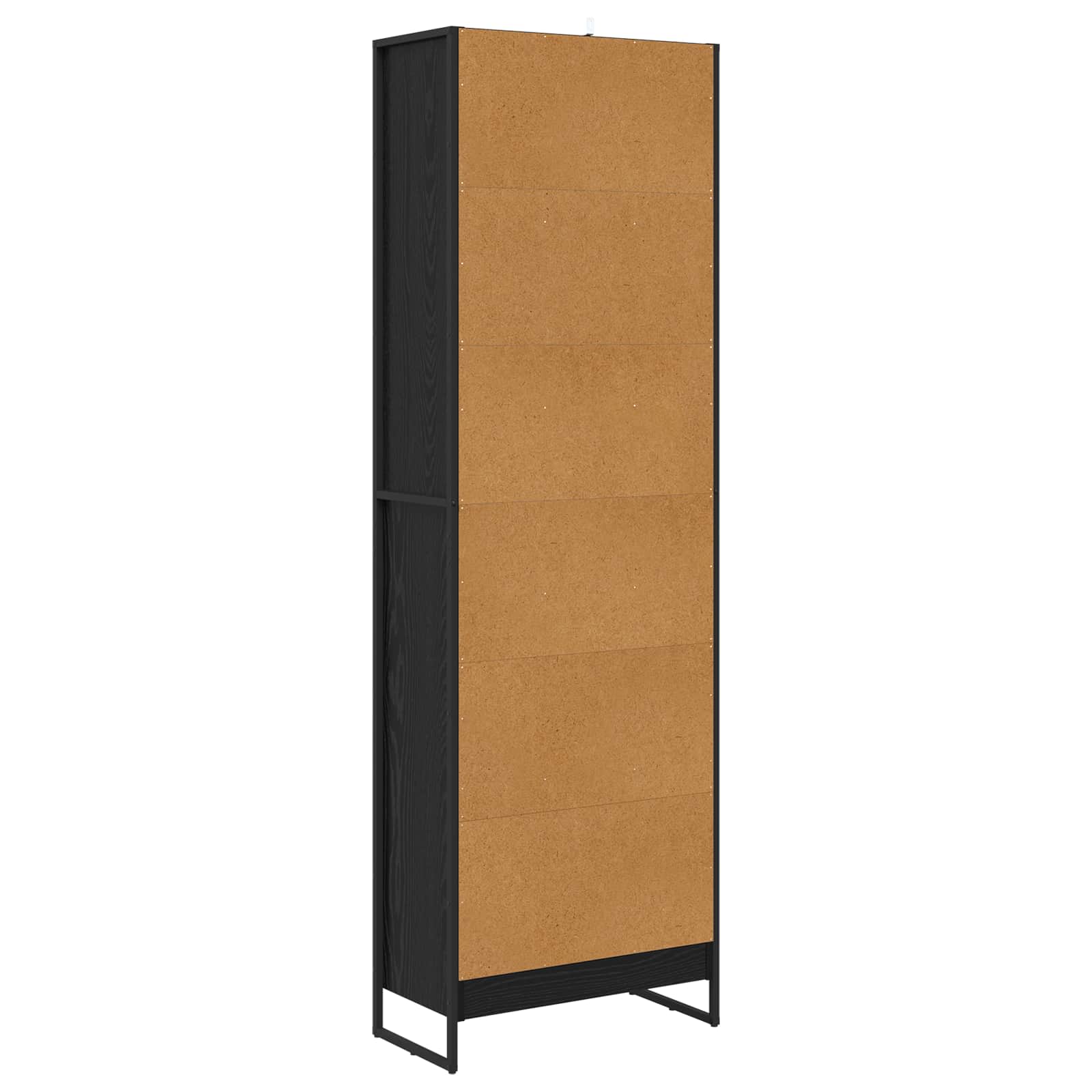 Knygų spinta 2 pcs Juodas ąžuolas 80 x 30 x 155 cm