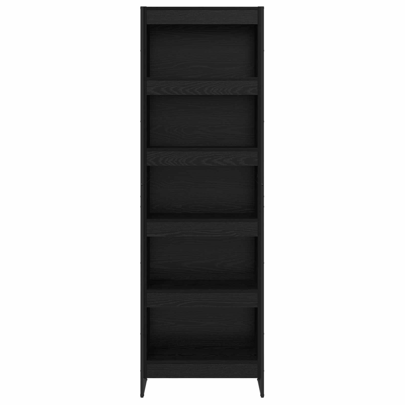 Knygų spinta 2 pcs Juodas ąžuolas 80 x 30 x 155 cm