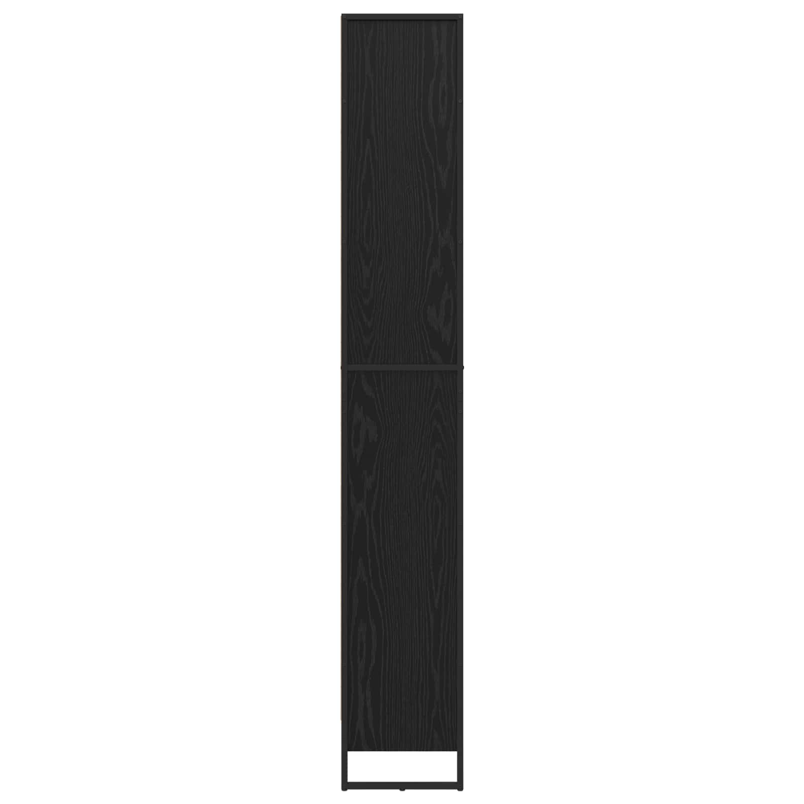 Knygų spinta 2 pcs Juodas ąžuolas 80 x 30 x 155 cm