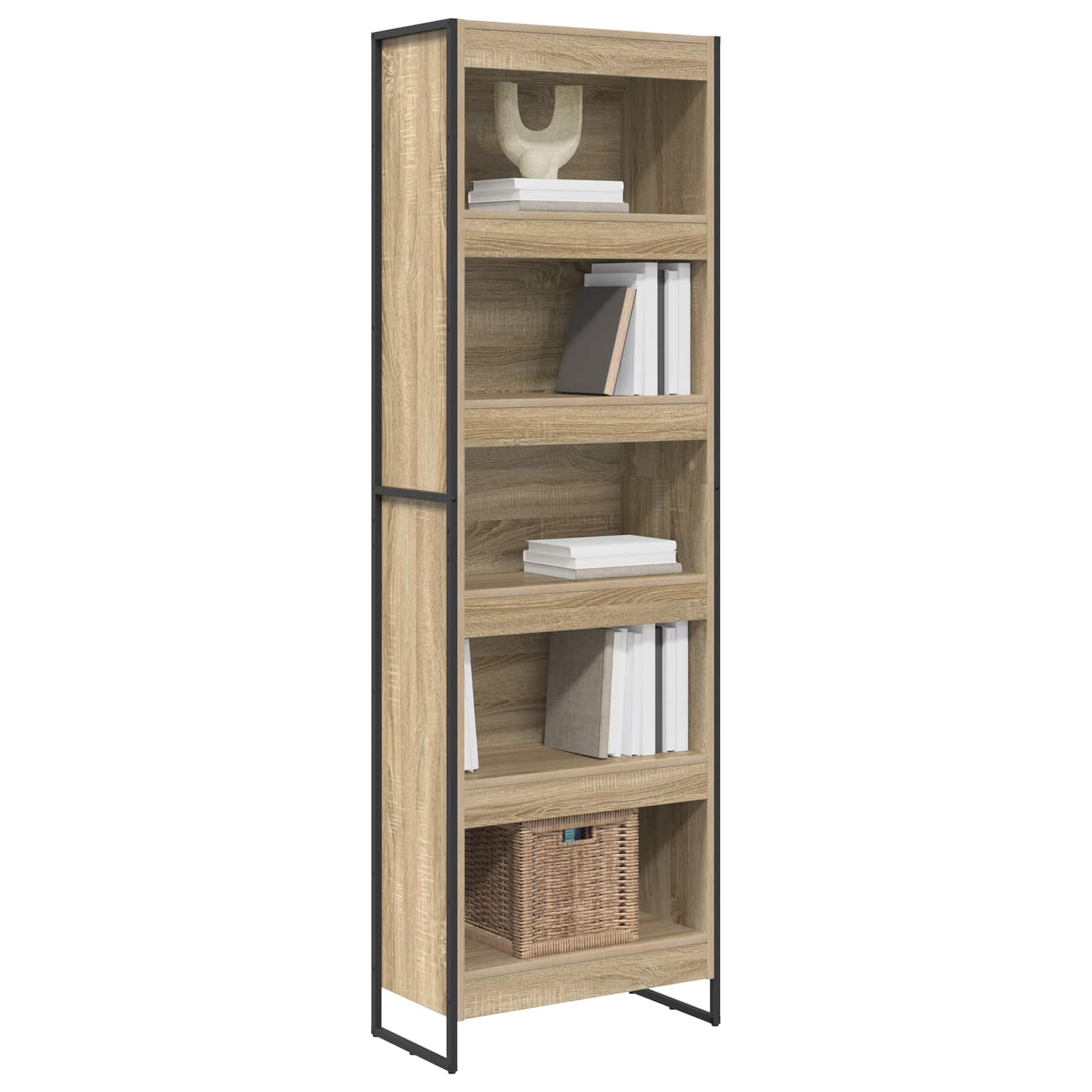 Knygų spinta 2 pcs Sonoma 80 x 30 x 155 cm Apdirbta mediena