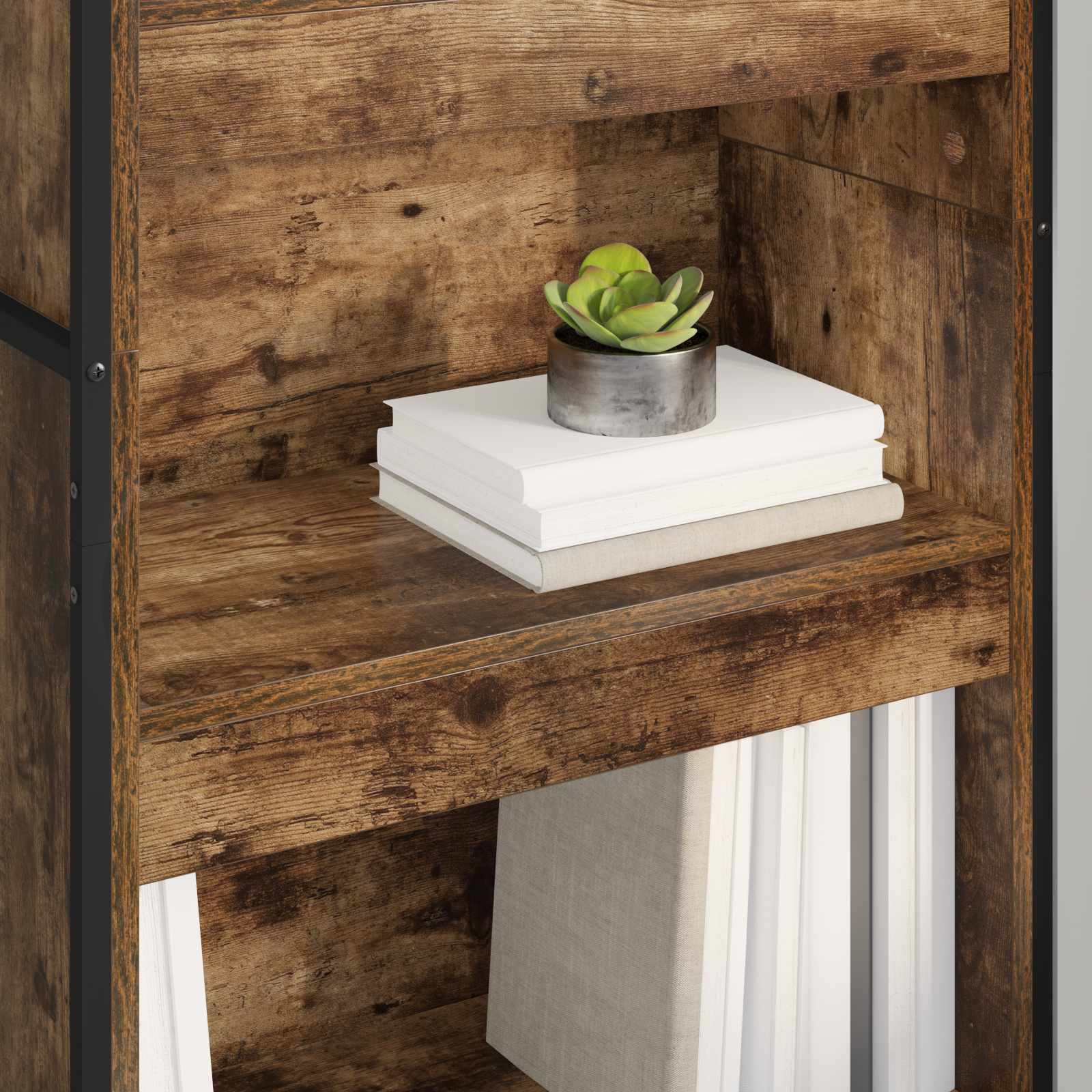 Bookcase 2 pcs Smoked oak 80 x 30 x 155 cm