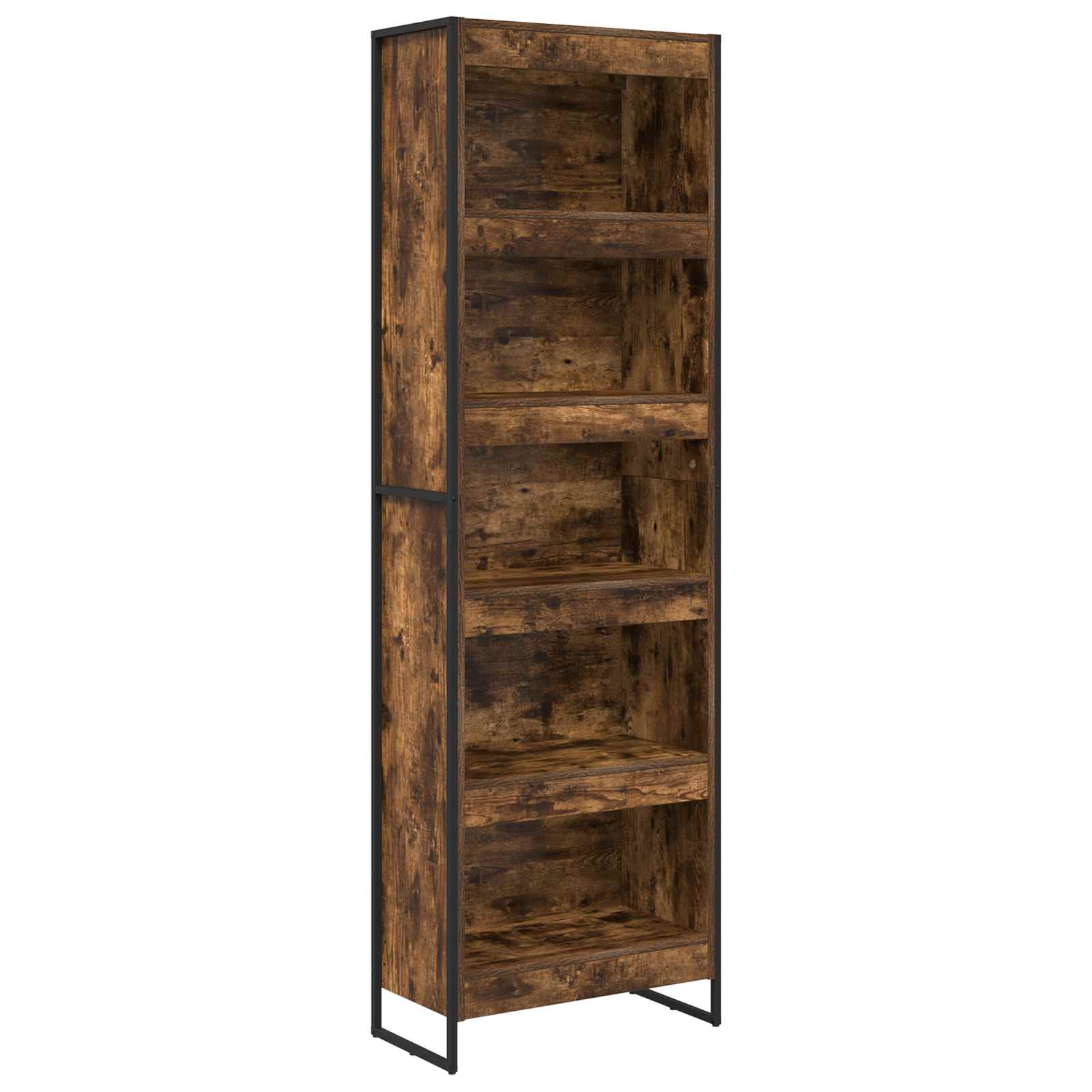 Bookcase 2 pcs Smoked oak 80 x 30 x 155 cm