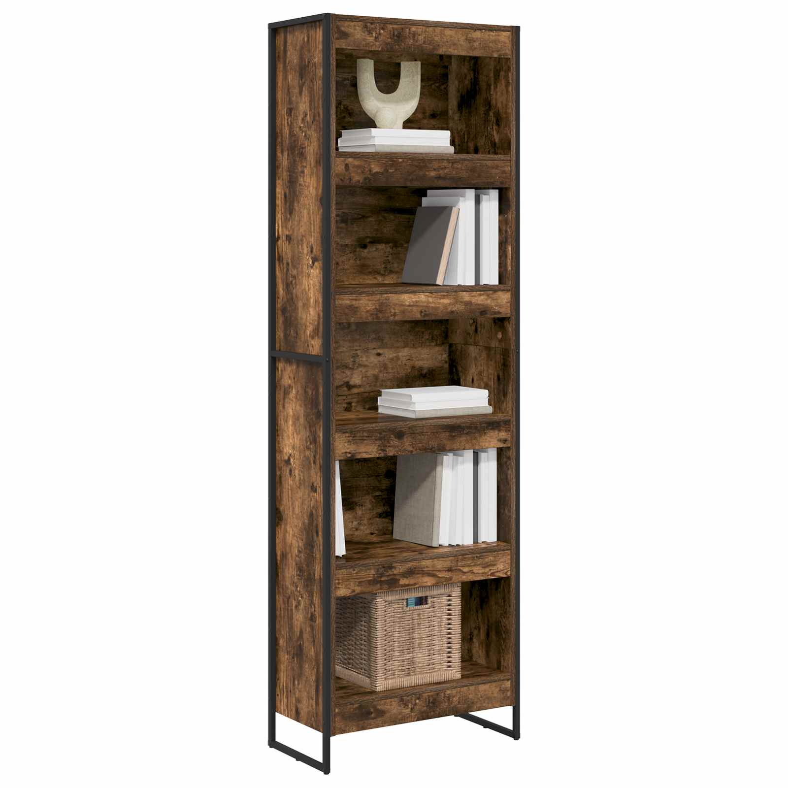 Bookcase 2 pcs Smoked oak 80 x 30 x 155 cm