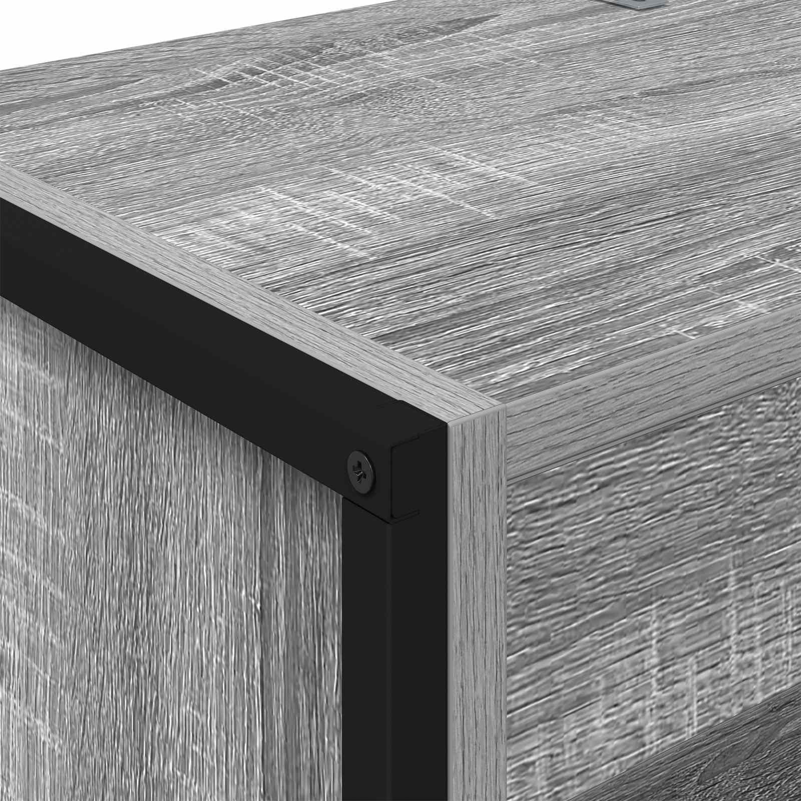 Knygų spinta 2 pcs Pilkas Sonoma 80 x 30 x 155 cm