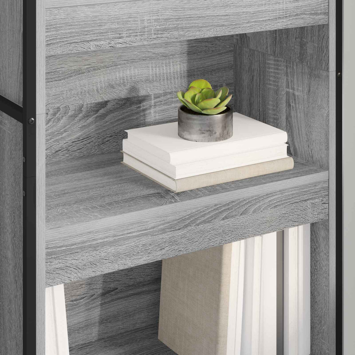 Bookcase 2 pcs Grey Sonoma 80 x 30 x 155 cm