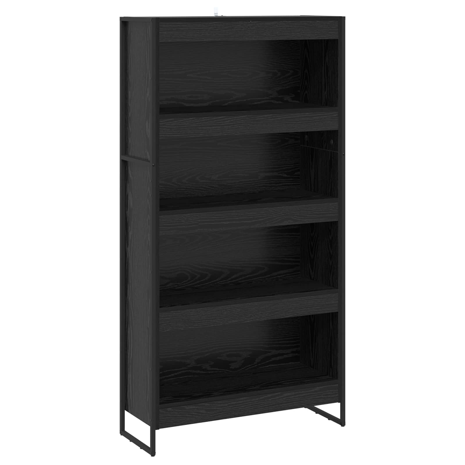 Knygų spinta 2 pcs Juodas ąžuolas 80 x 30 x 155 cm