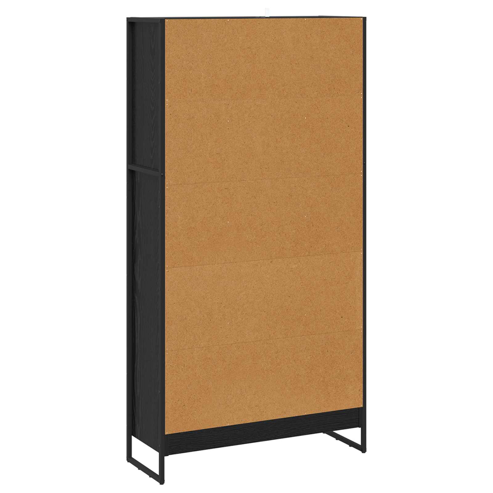 Knygų spinta 2 pcs Juodas ąžuolas 80 x 30 x 155 cm