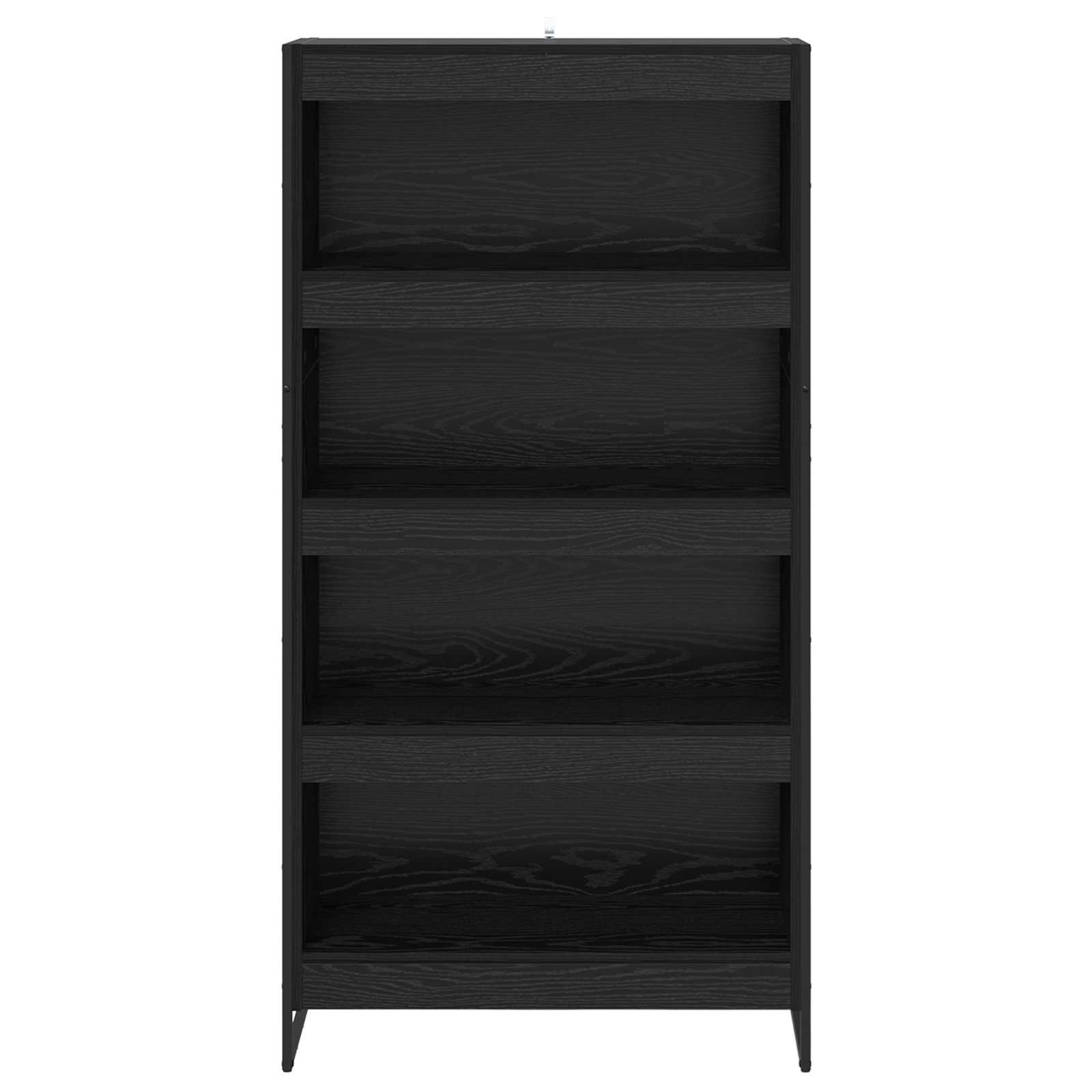 Knygų spinta 2 pcs Juodas ąžuolas 80 x 30 x 155 cm