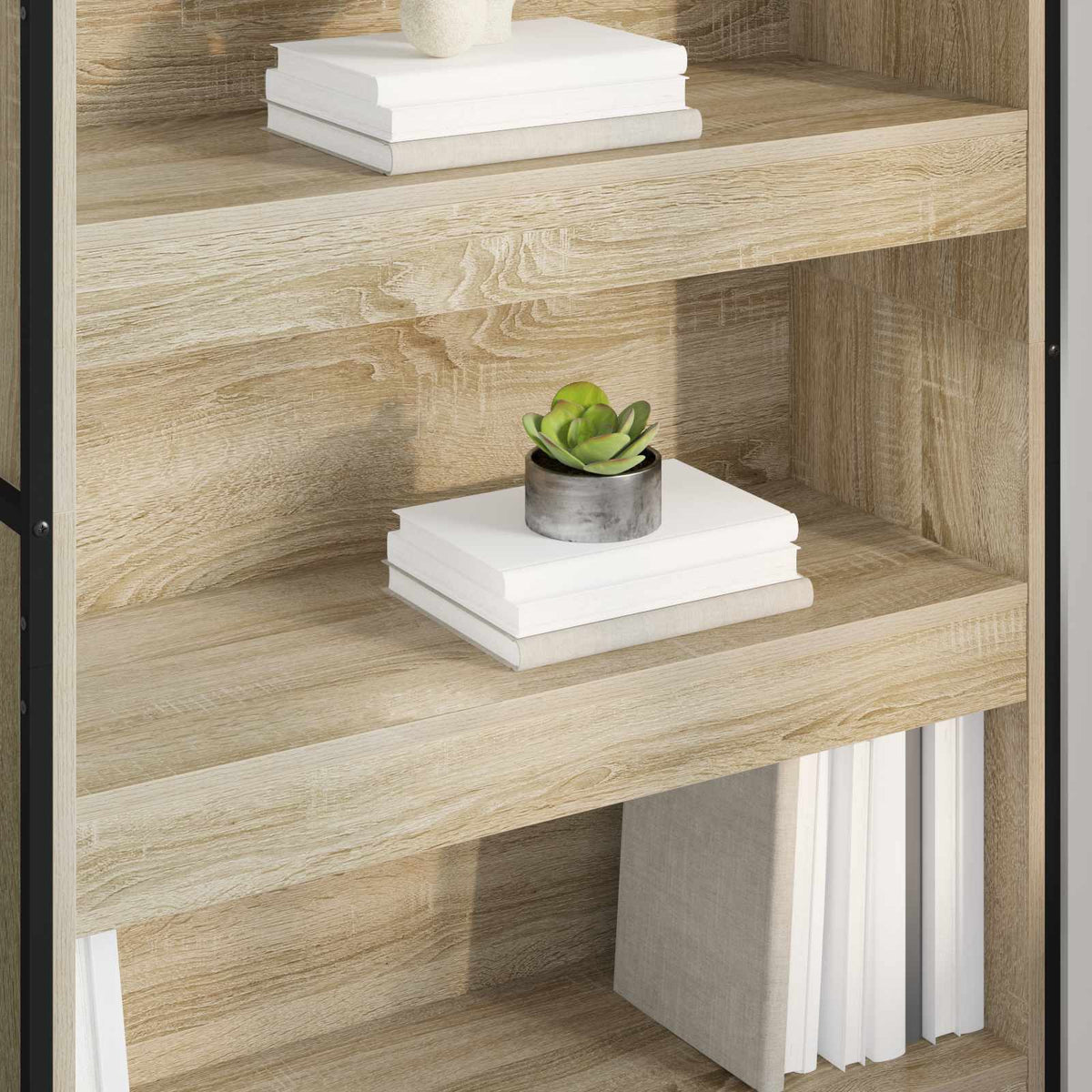 Knygų spinta 2 pcs Sonoma 80 x 30 x 155 cm Apdirbta mediena