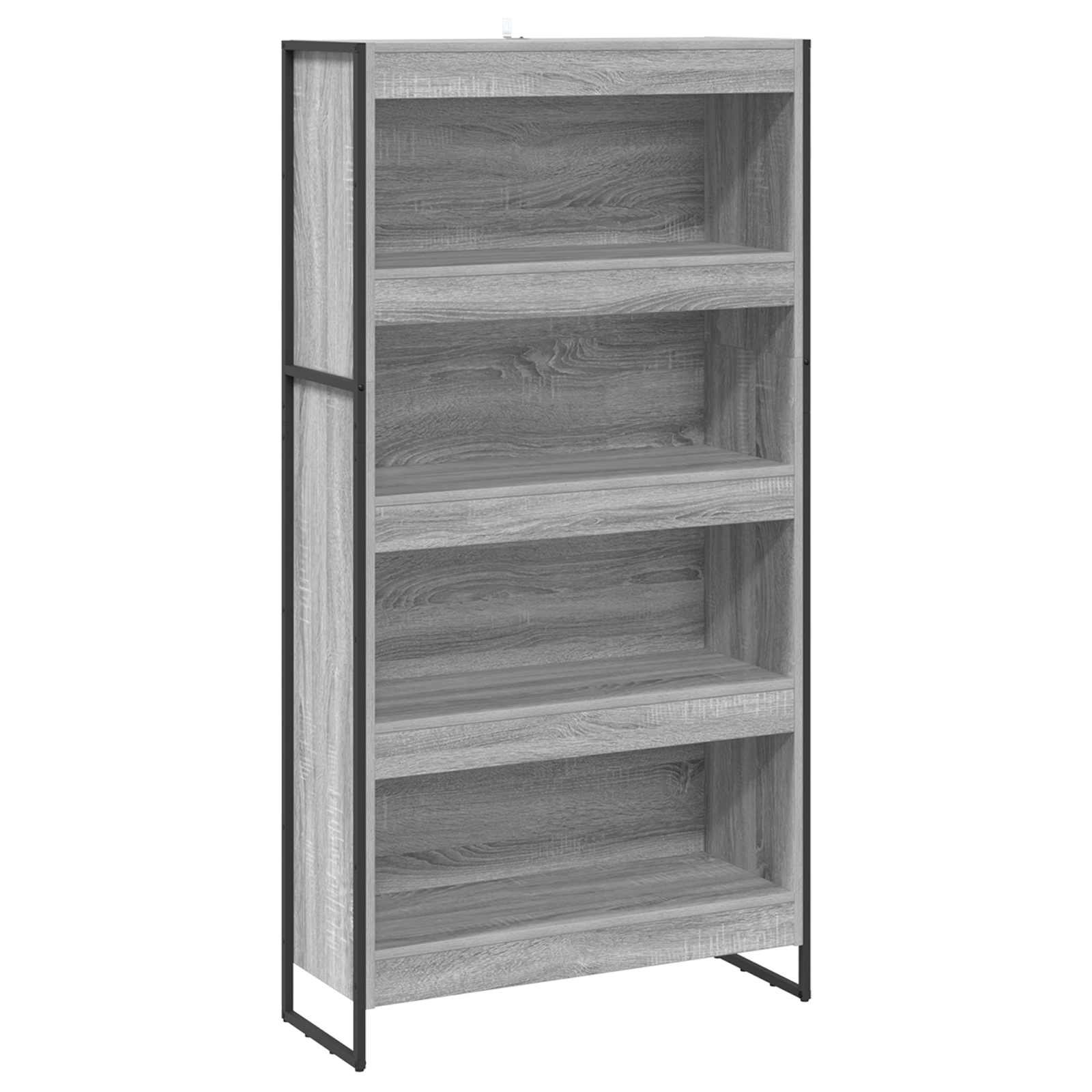 Knygų spinta 2 pcs Pilkas Sonoma 80 x 30 x 155 cm