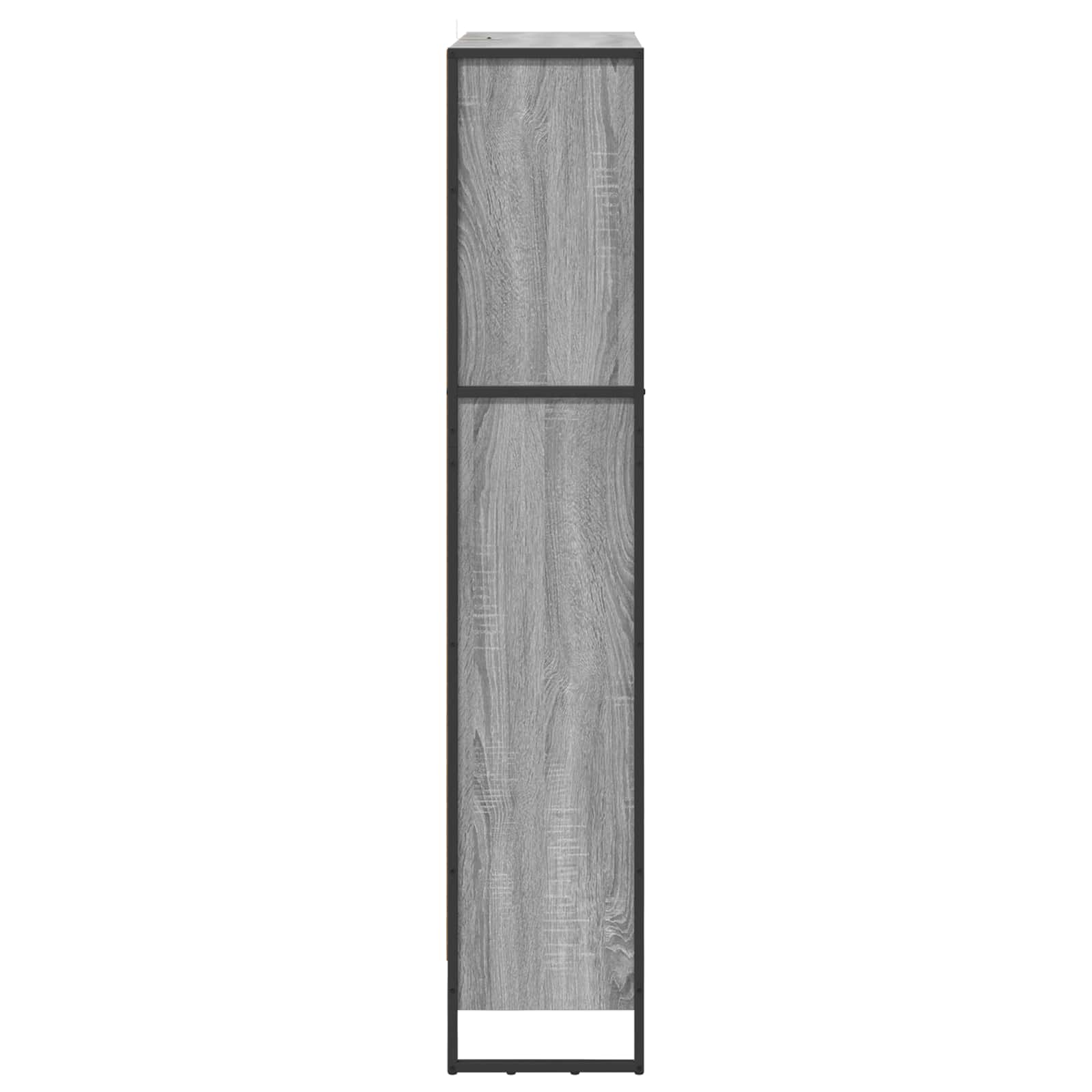 Knygų spinta 2 pcs Pilkas Sonoma 80 x 30 x 155 cm