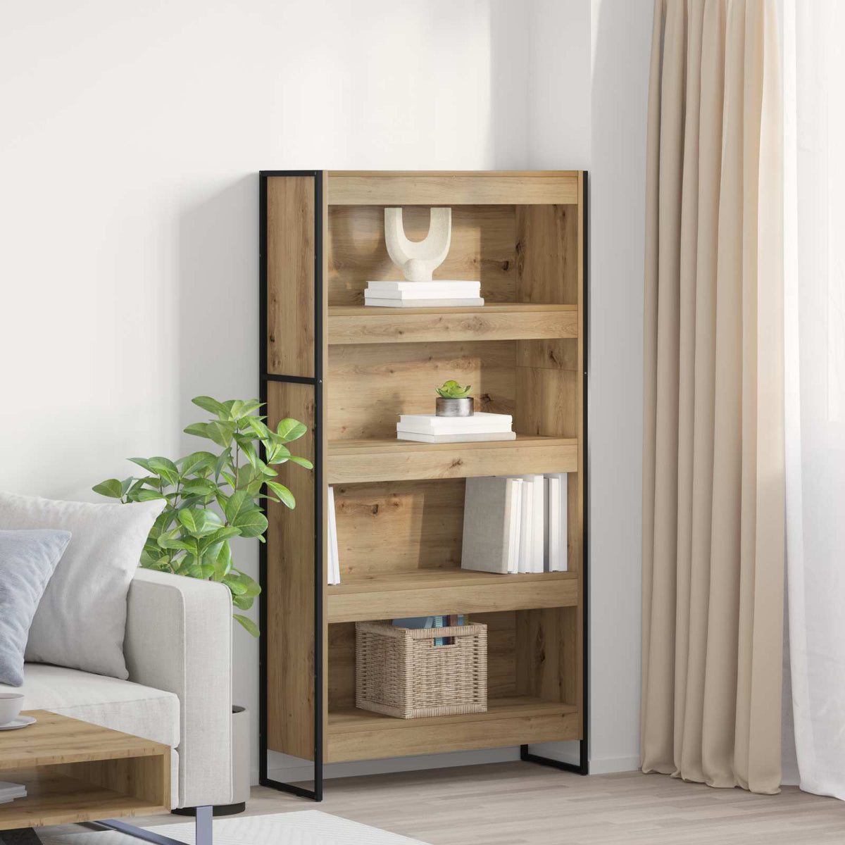 Knygų spinta 2 pcs Meistrų ąžuolas 80 x 30 x 155 cm