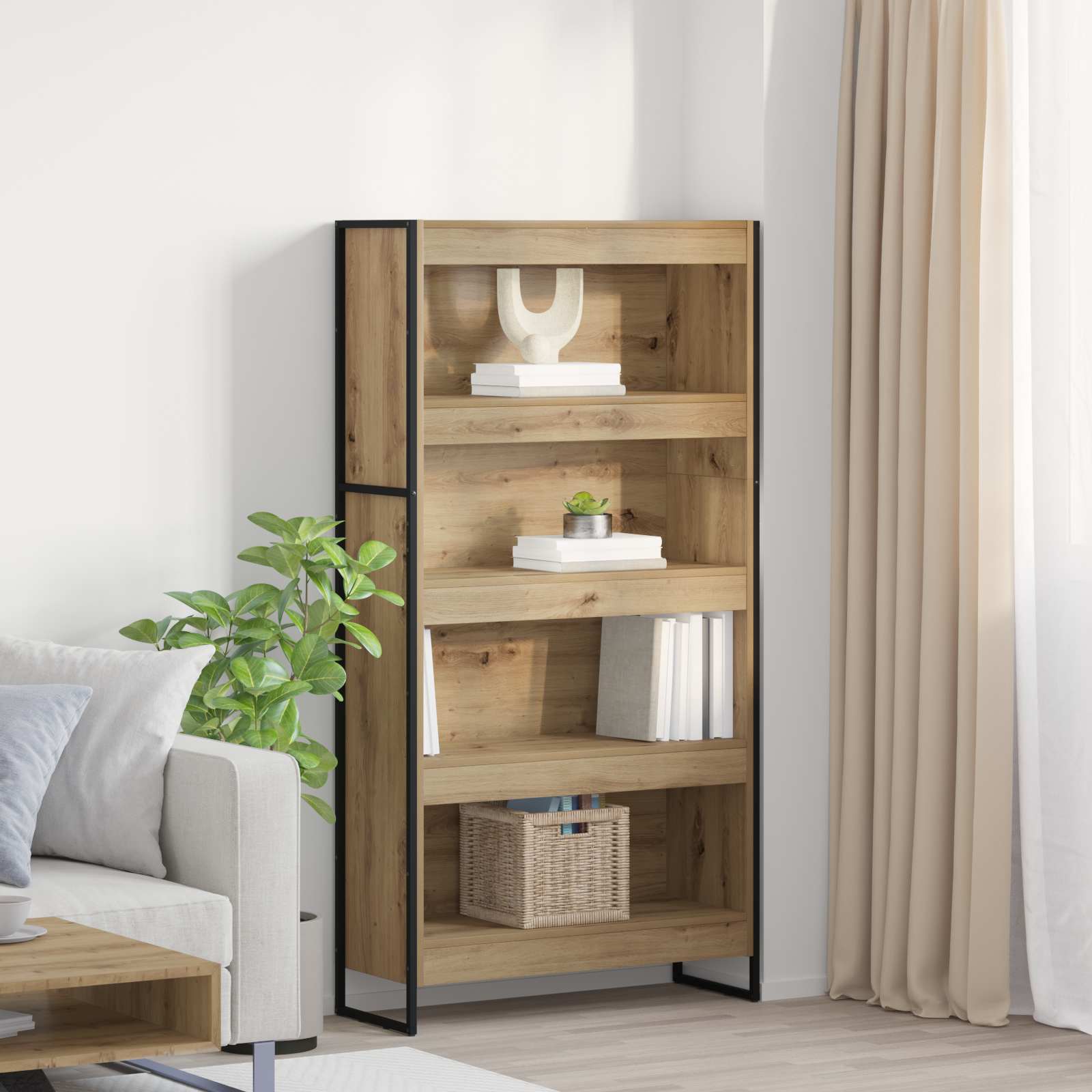 Knygų spinta 2 pcs Meistrų ąžuolas 80 x 30 x 155 cm