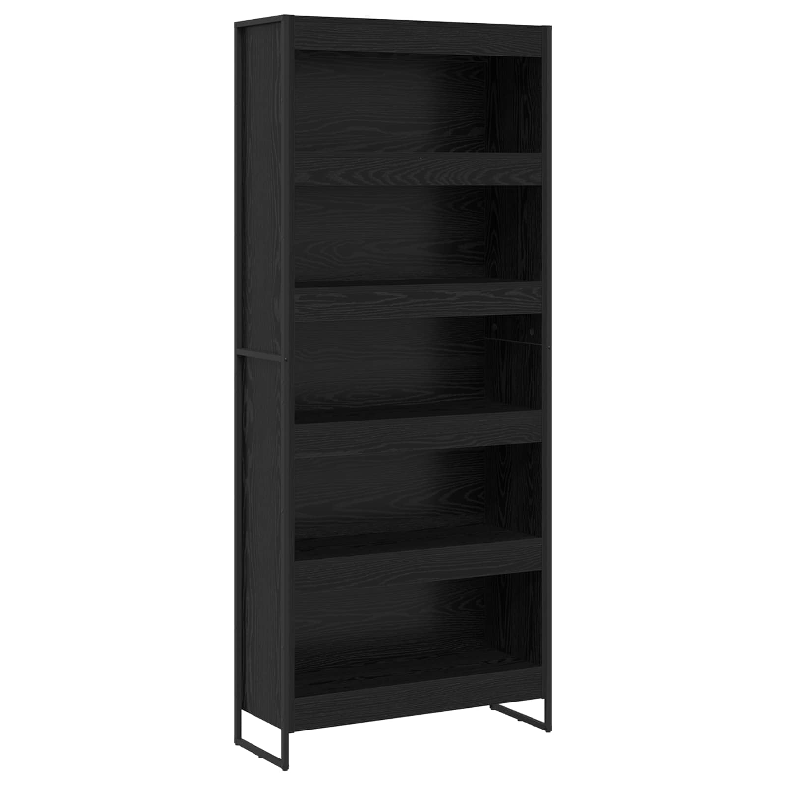 Knygų spinta 2 pcs Juodas ąžuolas 80 x 30 x 155 cm