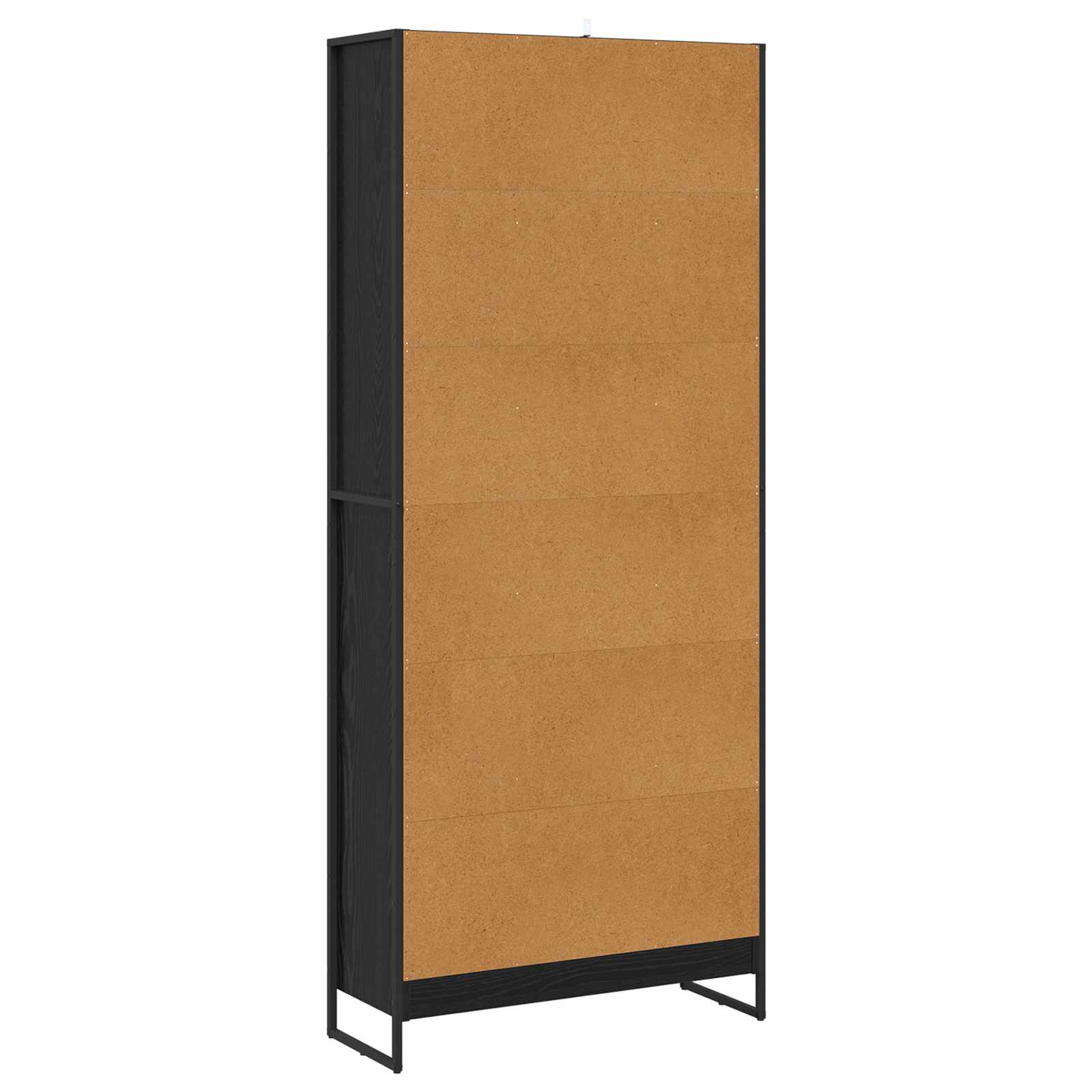 Knygų spinta 2 pcs Juodas ąžuolas 80 x 30 x 155 cm