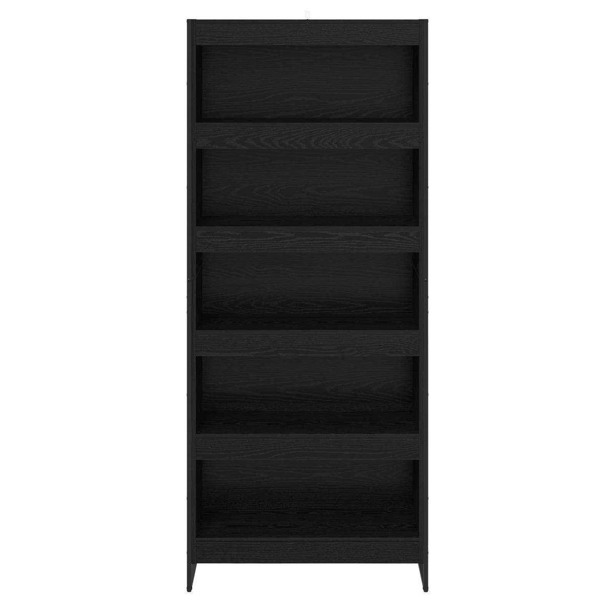 Knygų spinta 2 pcs Juodas ąžuolas 80 x 30 x 155 cm