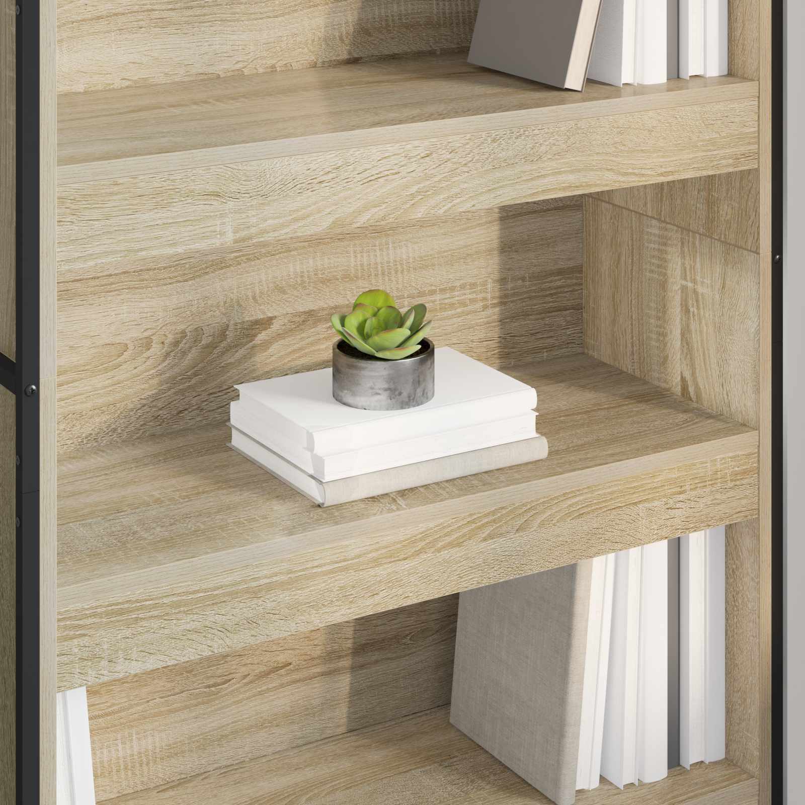 Knygų spinta 2 pcs Sonoma 80 x 30 x 155 cm Apdirbta mediena