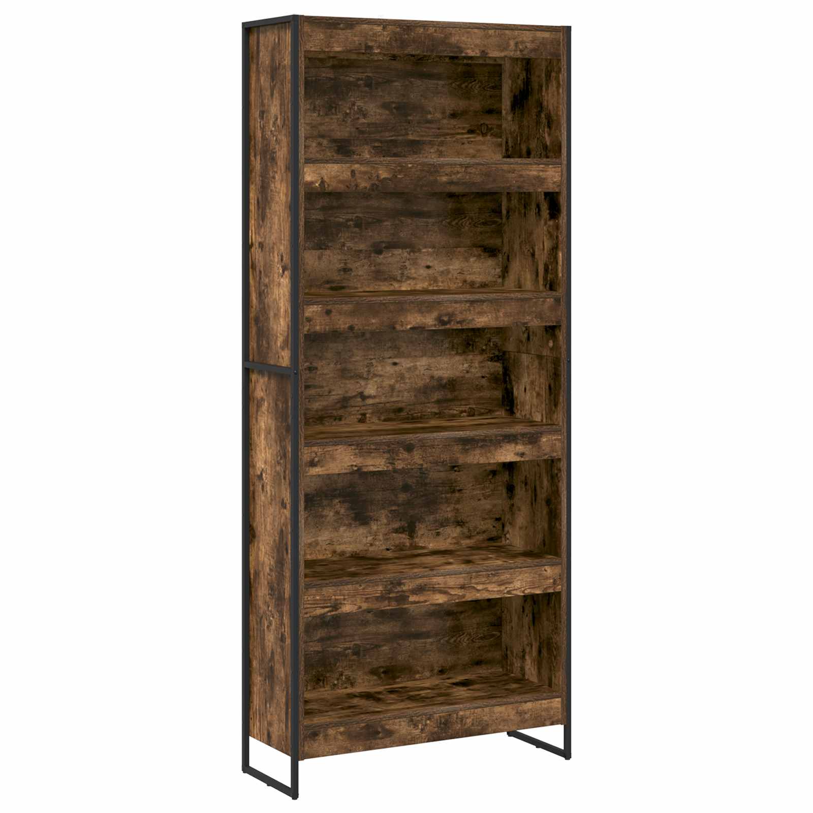 Knygų spinta 2 pcs Dūminis ąžuolas 80 x 30 x 155 cm