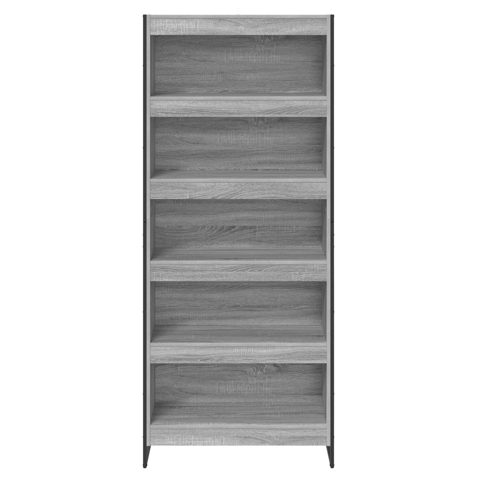 Bookcase 2 pcs Grey Sonoma 80 x 30 x 155 cm