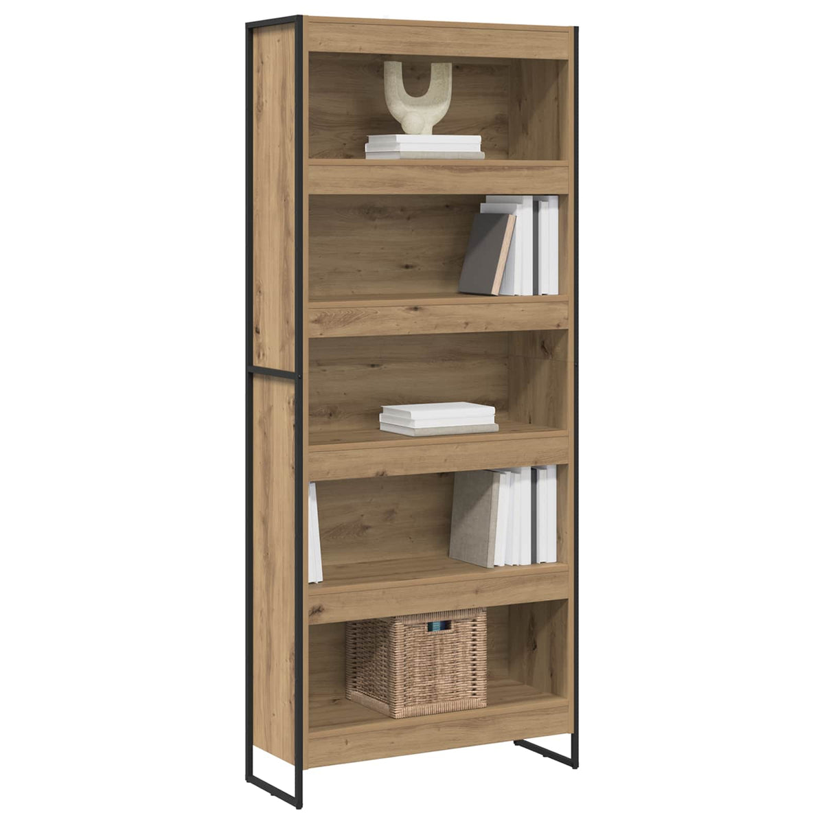 Bookcase 2 pcs Craftsman Oak 80 x 30 x 155 cm