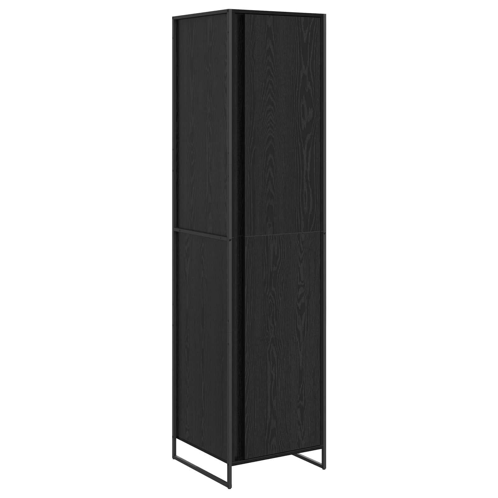 Spinta 2 pcs Juodas ąžuolas 50 x 50 x 200 cm Apdirbta mediena