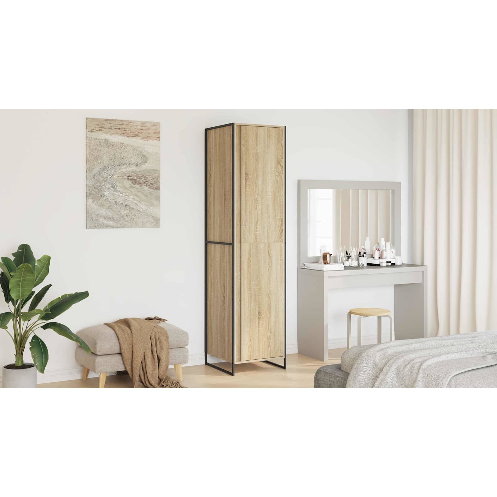 Spinta 2 pcs Sonoma 50 x 50 x 200 cm Apdirbta mediena