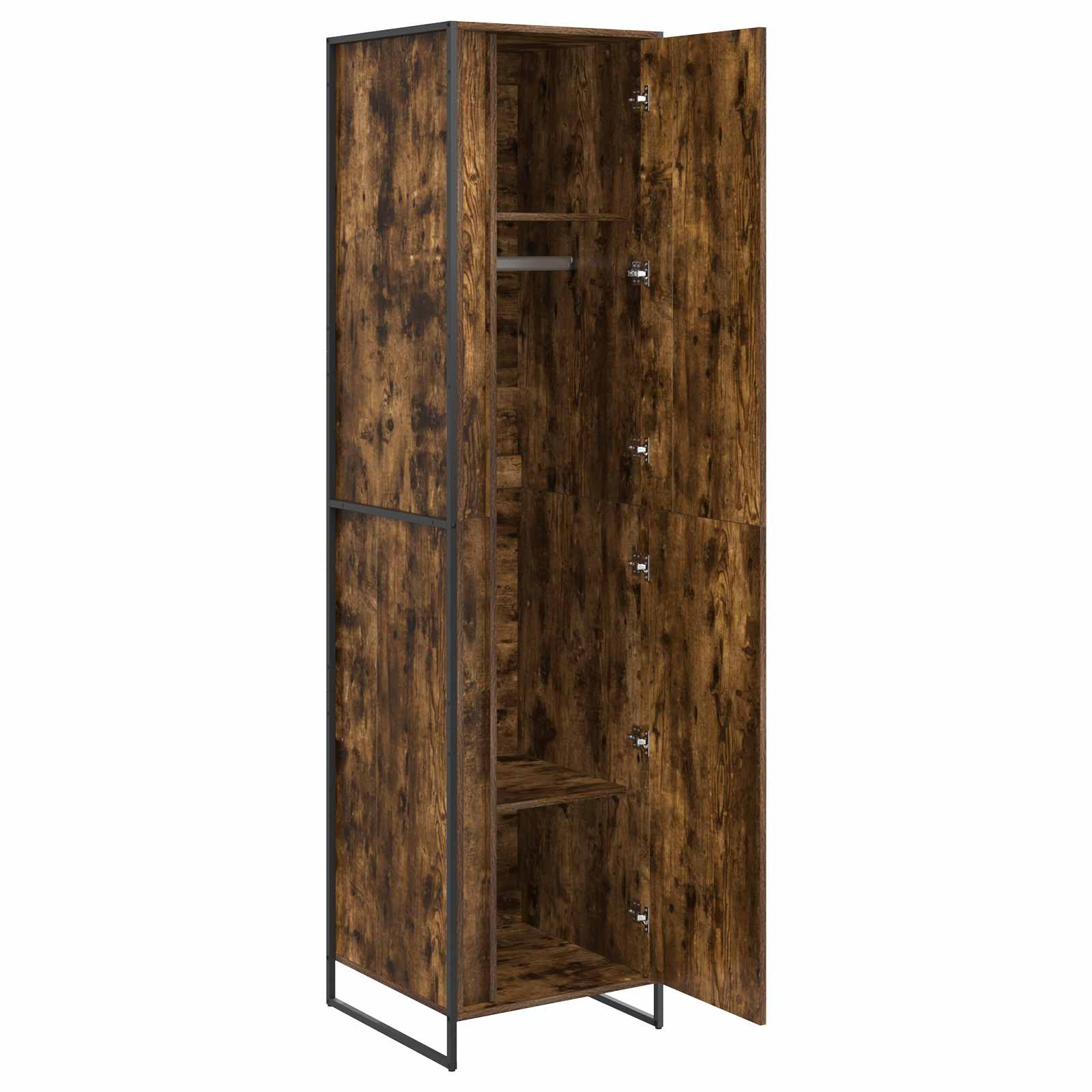 Wardrobe 2 pcs Smoked oak 50 x 50 x 200 cm Engineered wood