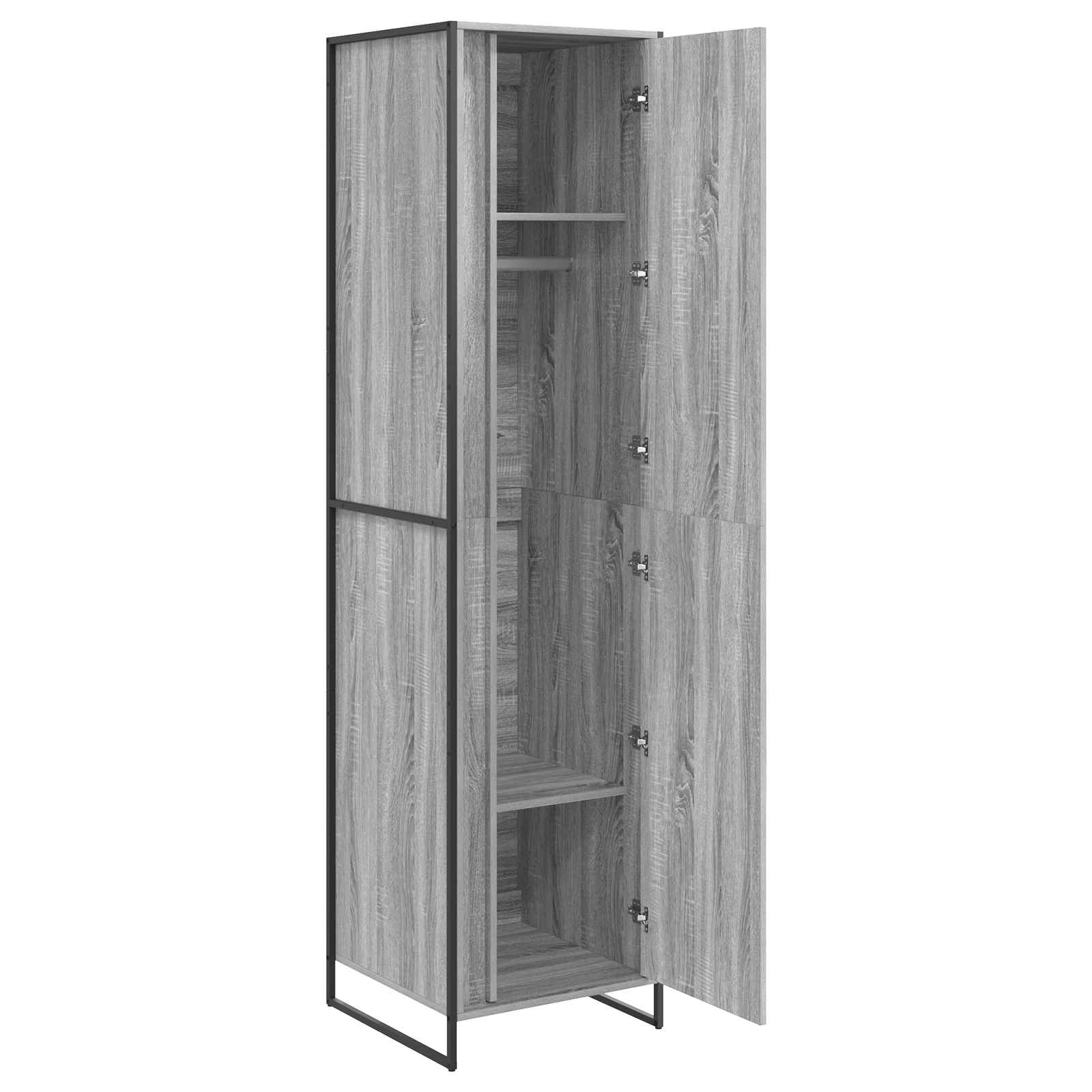 Wardrobe 2 pcs Grey Sonoma 50 x 50 x 200 cm Engineered wood