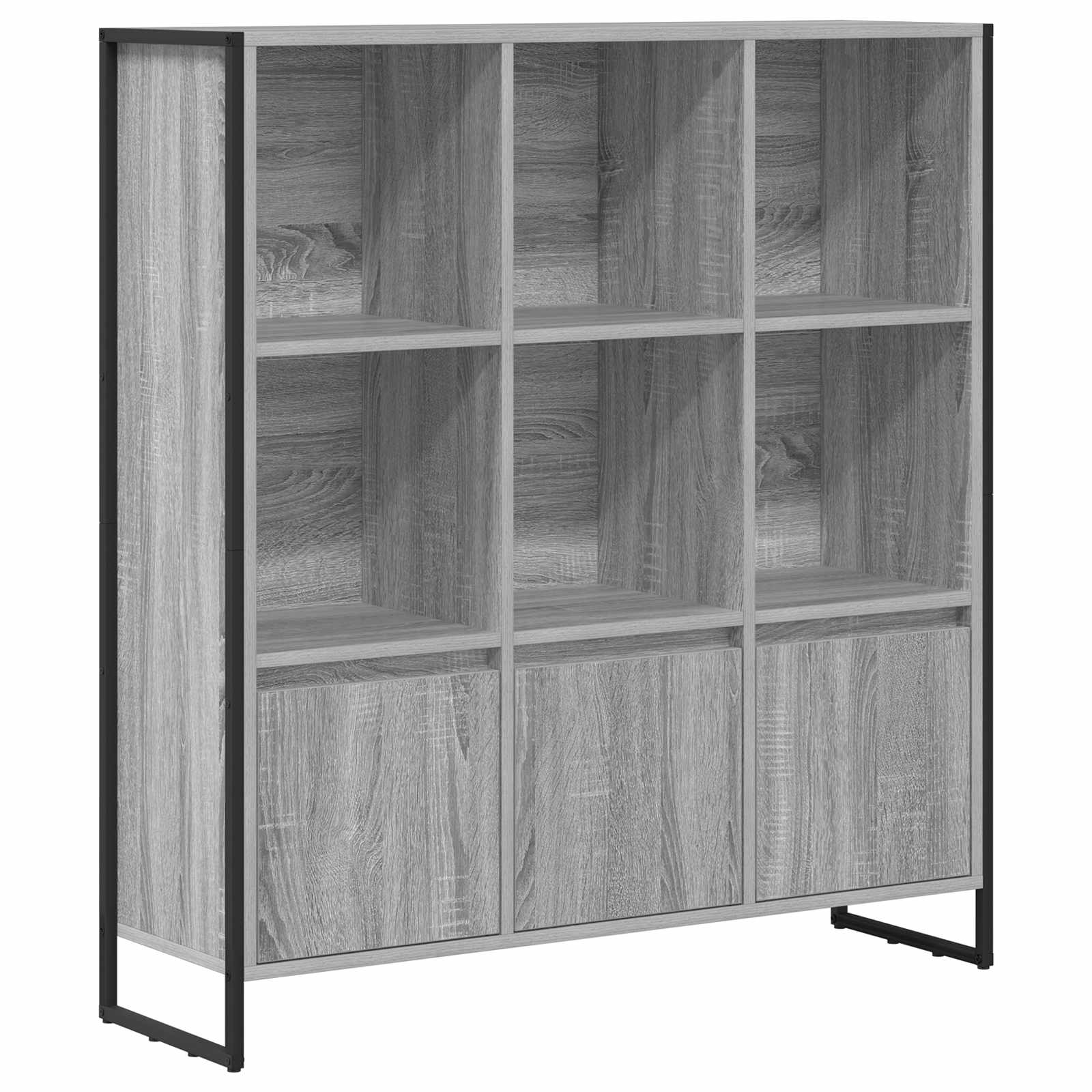 Knygų spinta 2 pcs Pilkas Sonoma 99,5 x 30 x 108 cm