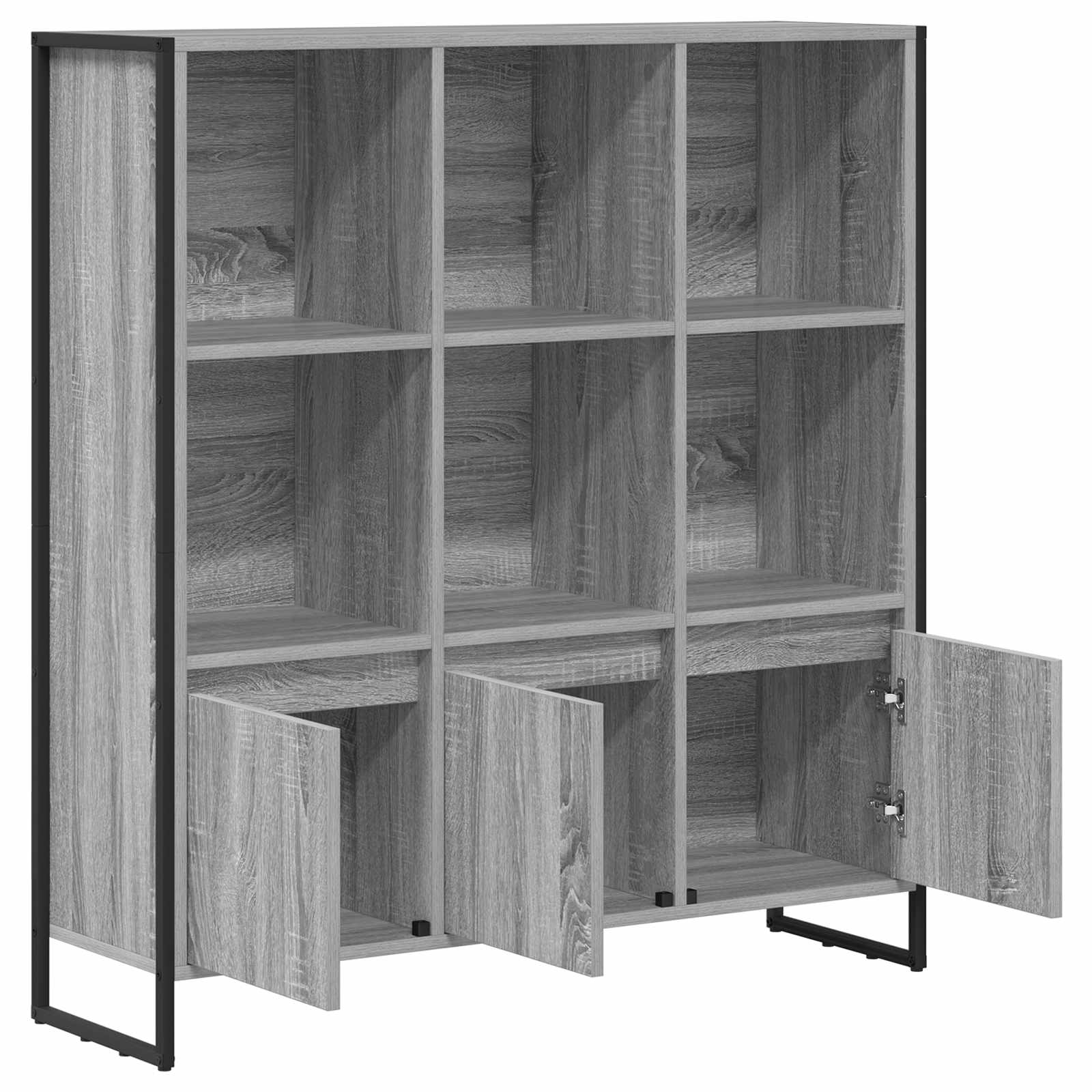 Knygų spinta 2 pcs Pilkas Sonoma 99,5 x 30 x 108 cm