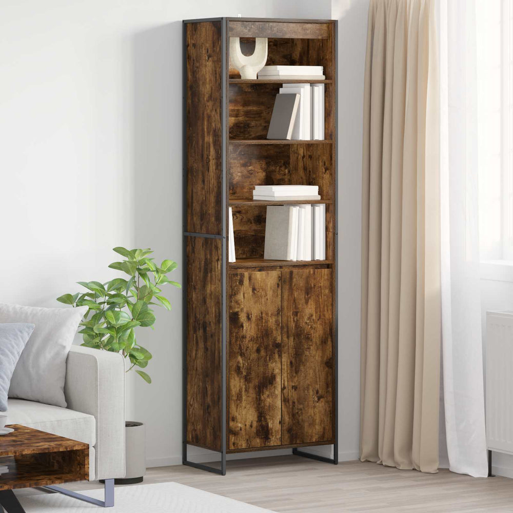 Tall cabinets 2 pcs Smoked oak 60 x 36 x 300 cm