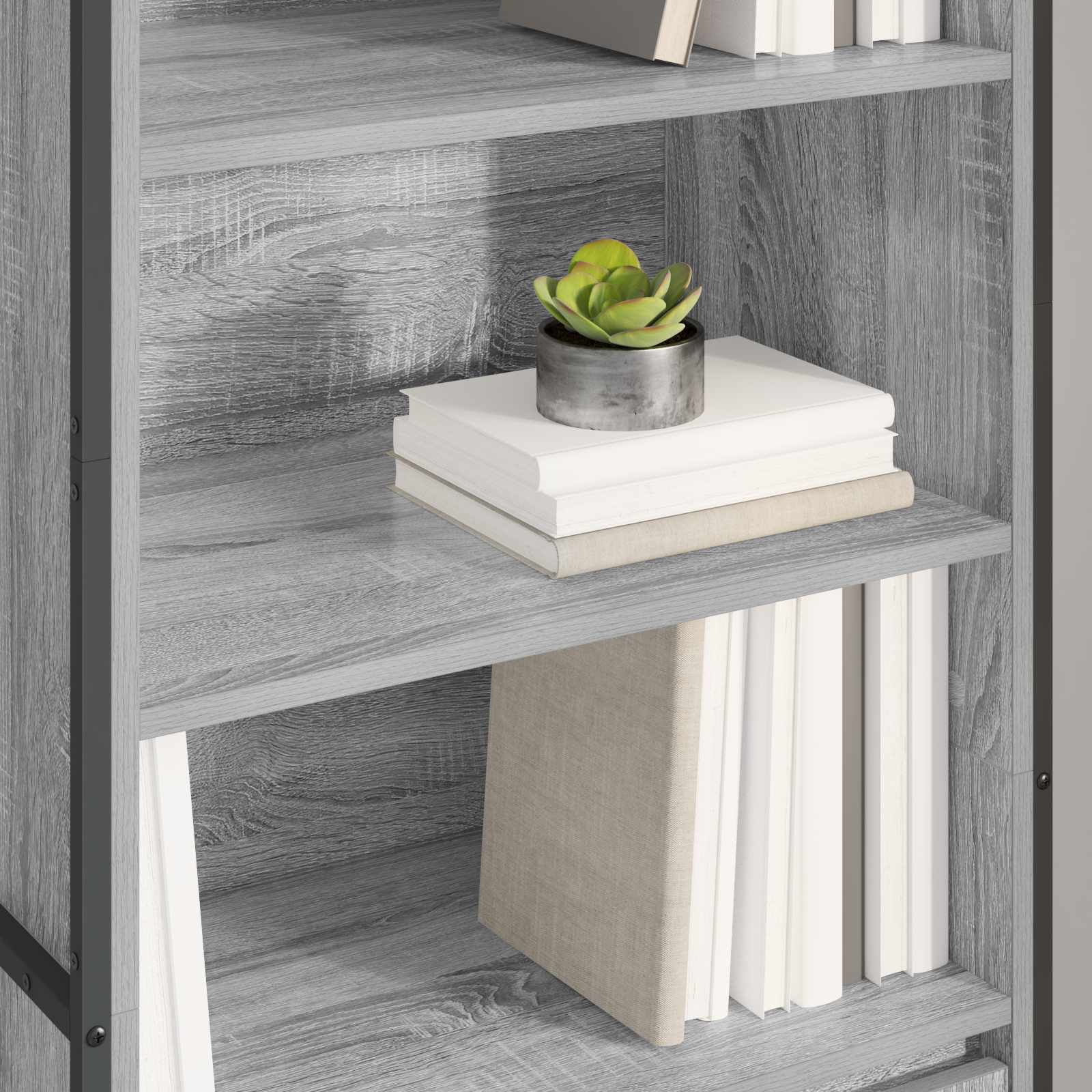 Aukšti spintelės 2 pcs Pilkas Sonoma 60 x 36 x 300 cm